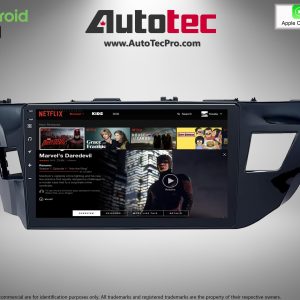 Toyota Corolla (2014 – 2016) 10.1″ HD Touch-Screen Android Navigation System | Android 13 | GPS | BT | WiFi | Camera | CarPlay