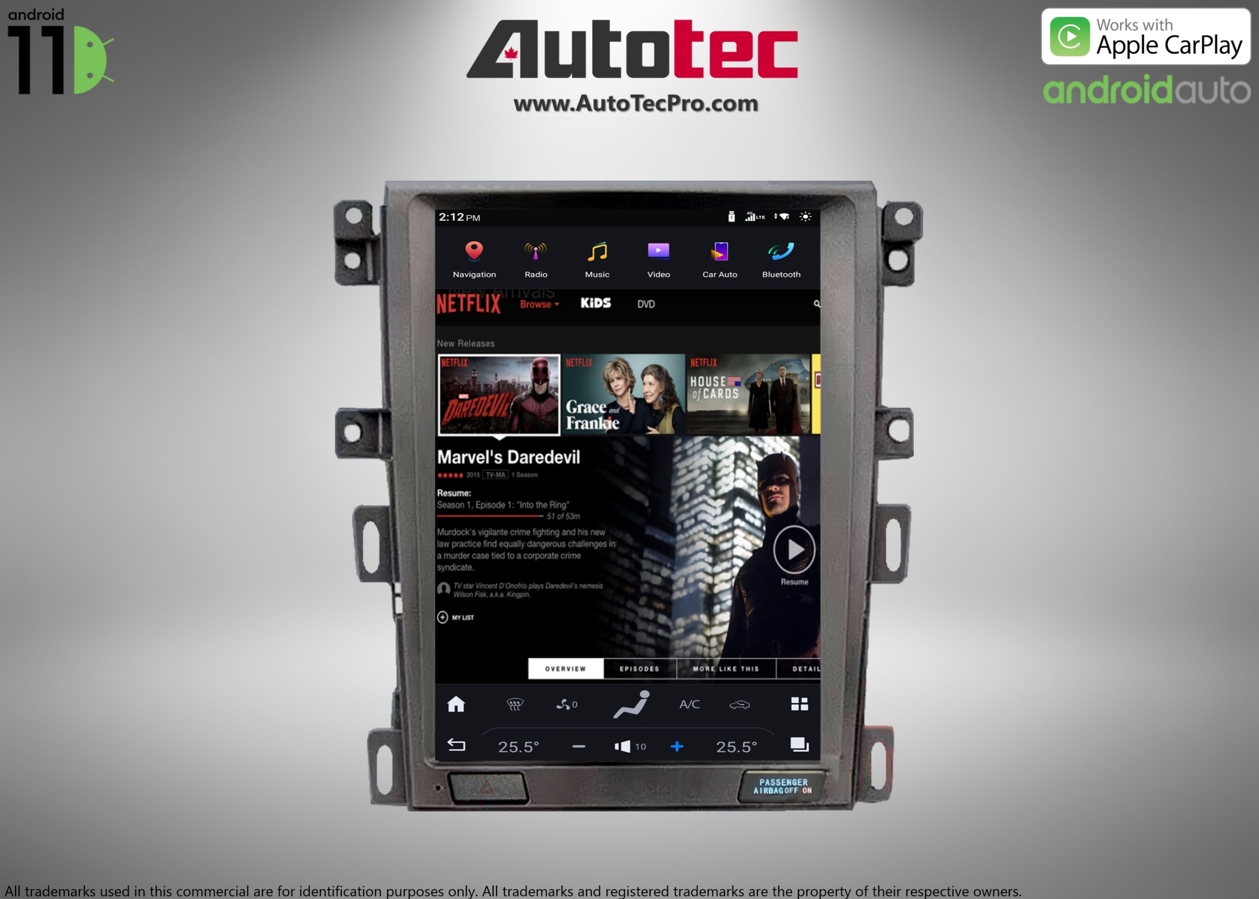 Ford Edge (2011 – 2014) 12.1″ IPS HD Touch-Screen Android Navigation System | Android 11 | GPS | BT | WiFi | Camera | CarPlay | Android Auto | 4G LTE