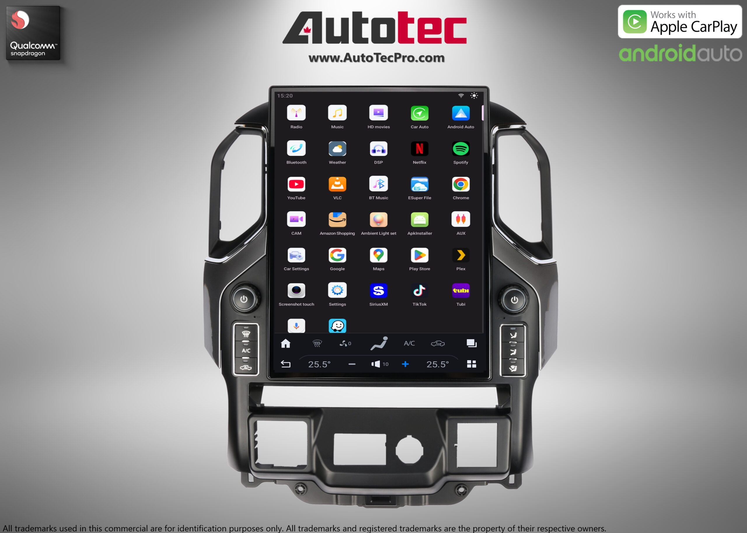 Chevrolet Silverado / GMC Sierra (2019 – 2025) 15.6″ IPS QHD 2K Touch-Screen Navigation & Infotainment System | Android 13 | GPS | BT | Wifi | CarPlay | Onstar | 4G LTE
