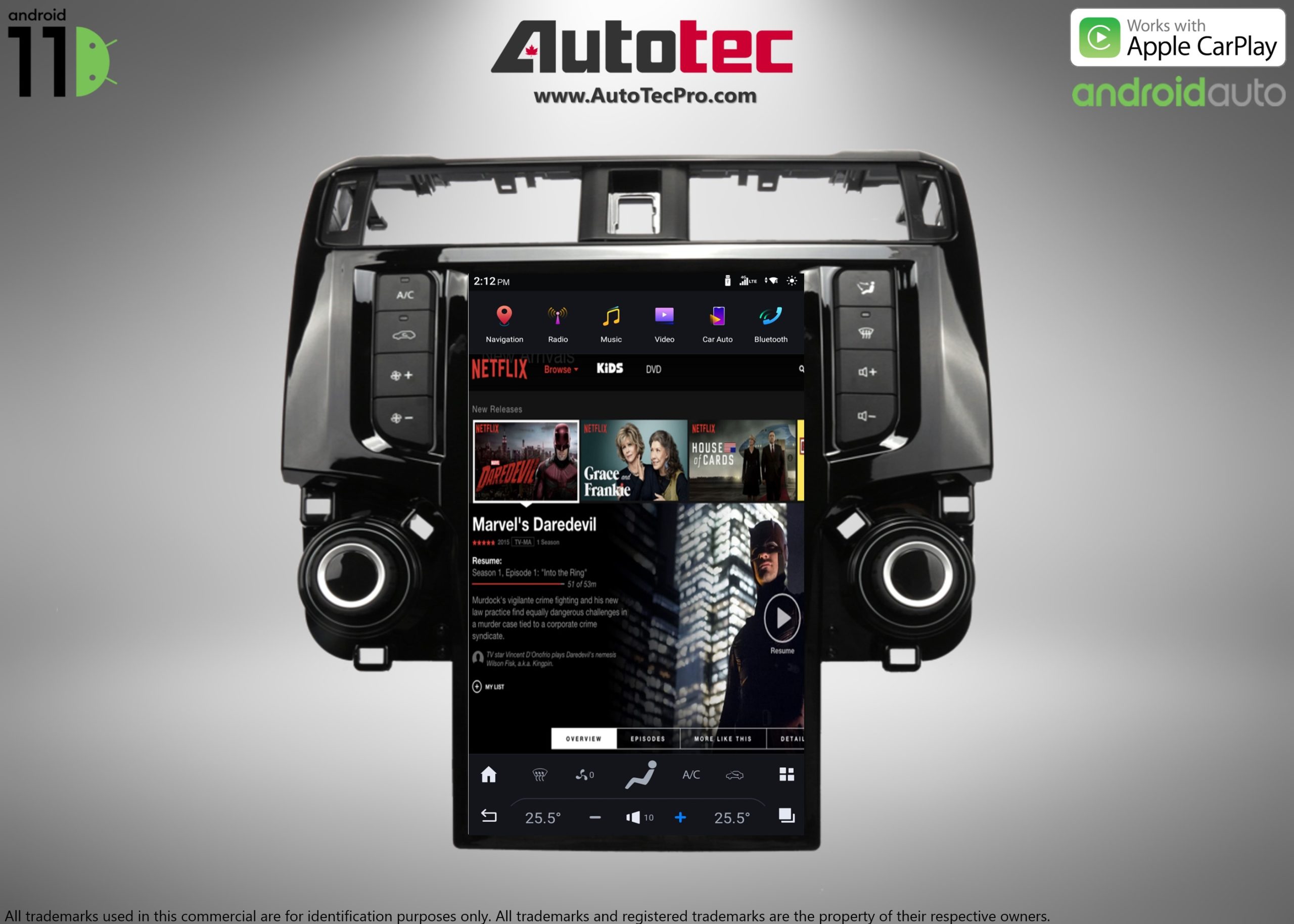Toyota 4Runner (2009 – 2020) 13.6″ IPS HD Touch-Screen Navigation & Infotainment System | Android 11 | GPS | BT | Wifi | CarPlay