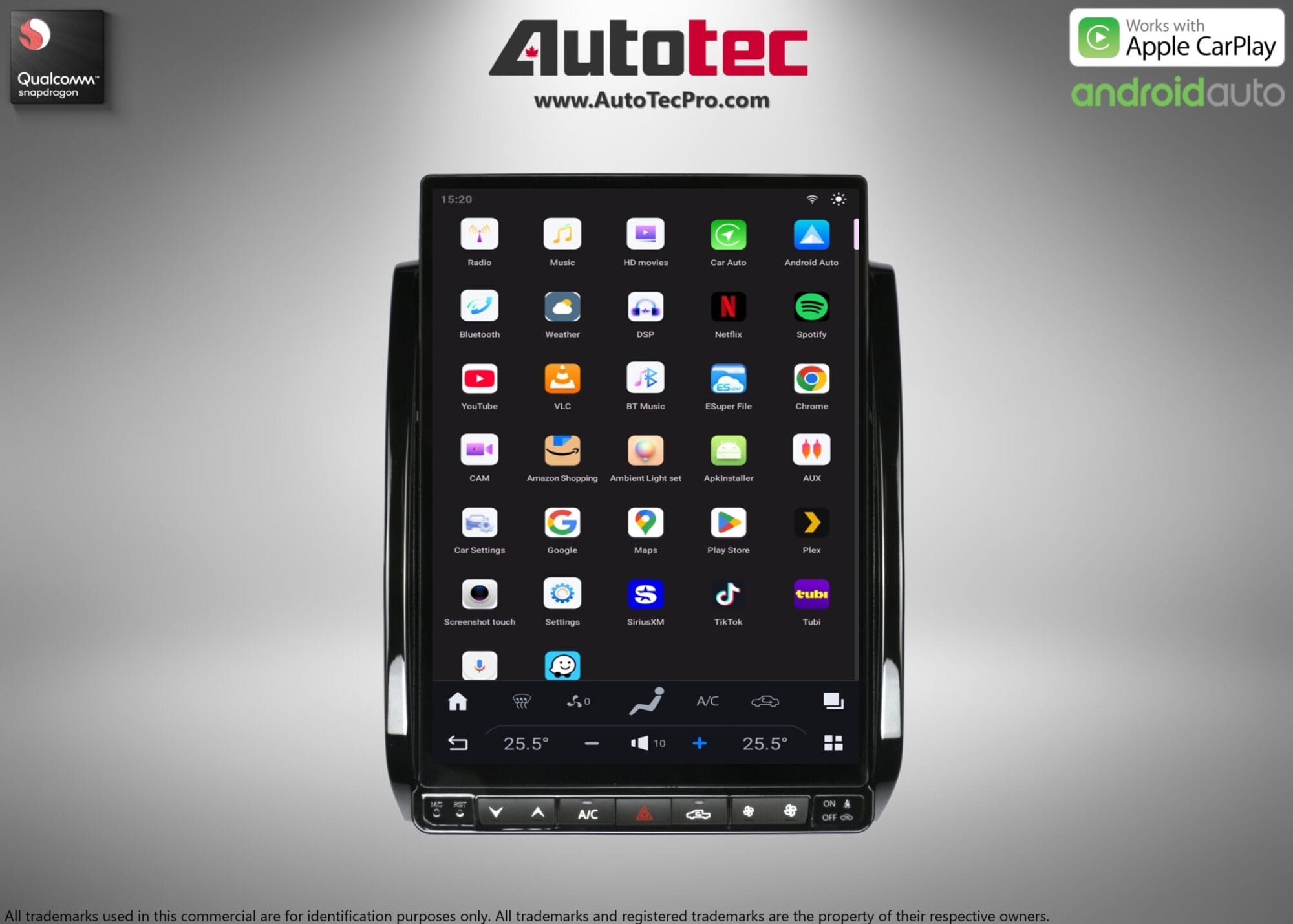 Toyota Tacoma (2005 – 2015) 13.8″ HD Touch-Screen Android Navigation System | Android 13 | GPS | BT | WiFi | Camera | CarPlay