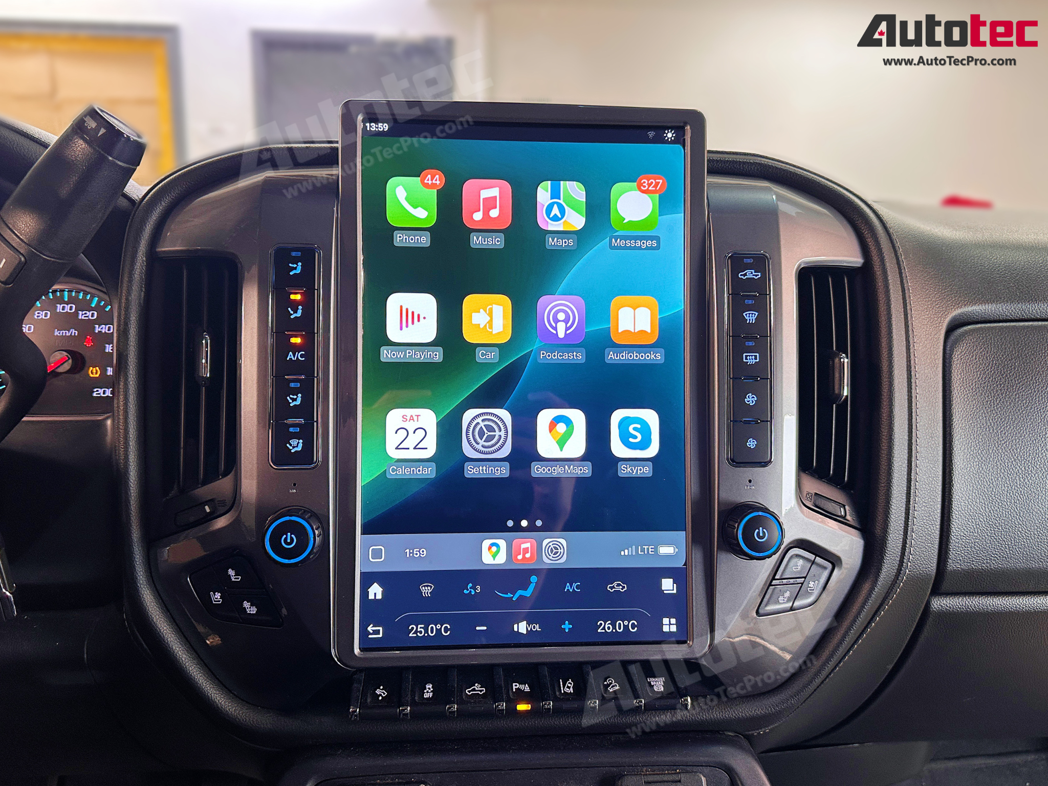 Chevrolet Silverado / GMC Sierra (2014 – 2019) 15.6″ IPS QHD 2K Touch-Screen Navigation & Infotainment System | Android 13 | GPS | BT | Wifi | CarPlay | Onstar | DSP | 4G LTE
