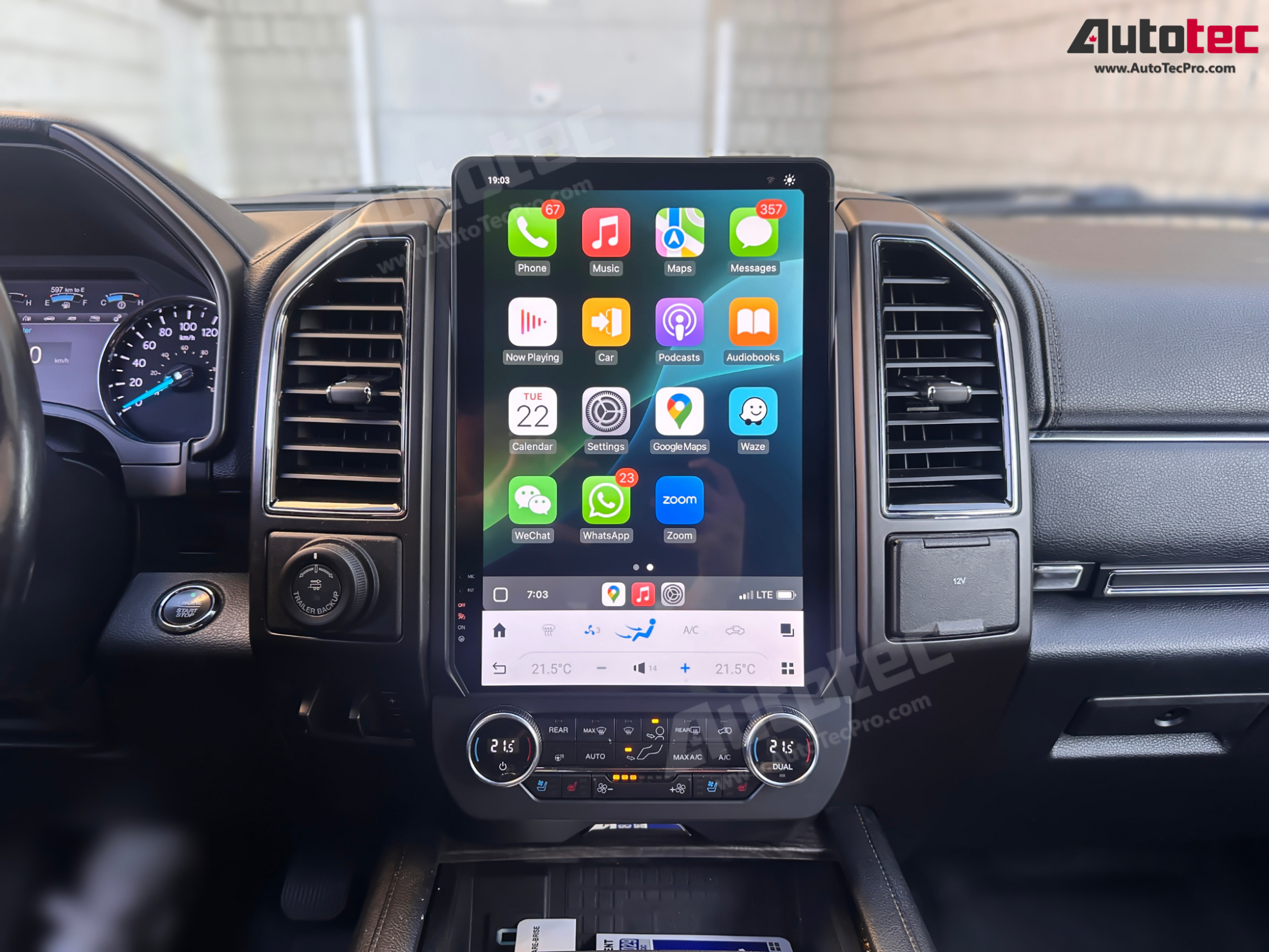 Ford Expedition (2018 – 2021) 14.4″ IPS QHD 2K Touch-Screen Navigation & Infotainment System | Android 13 | GPS | BT | Wifi | CarPlay | SYNC | 4G LTE