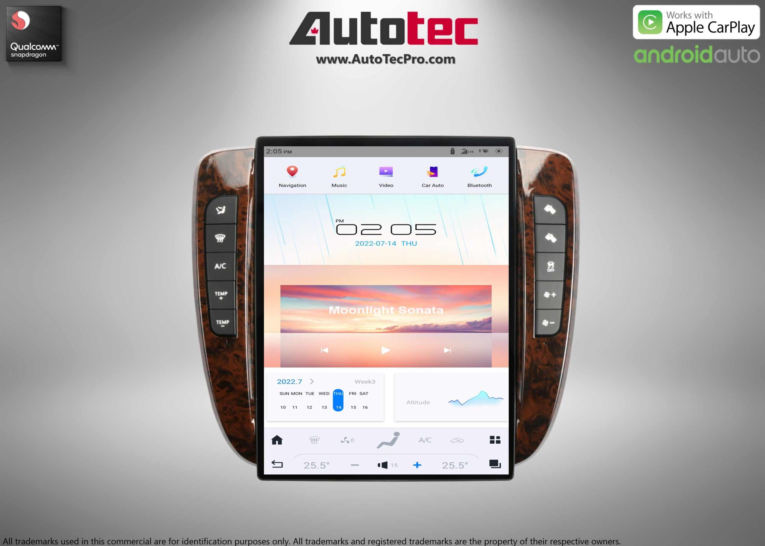 Chevrolet Tahoe / Suburban / Silverado / Avalanche / GMC Yukon / Sierra (2007 – 2014) 13.8″ IPS HD Touch-Screen Navigation & Infotainment System | Android 13 | GPS | BT | Wifi | CarPlay | Android Auto | 4G LTE