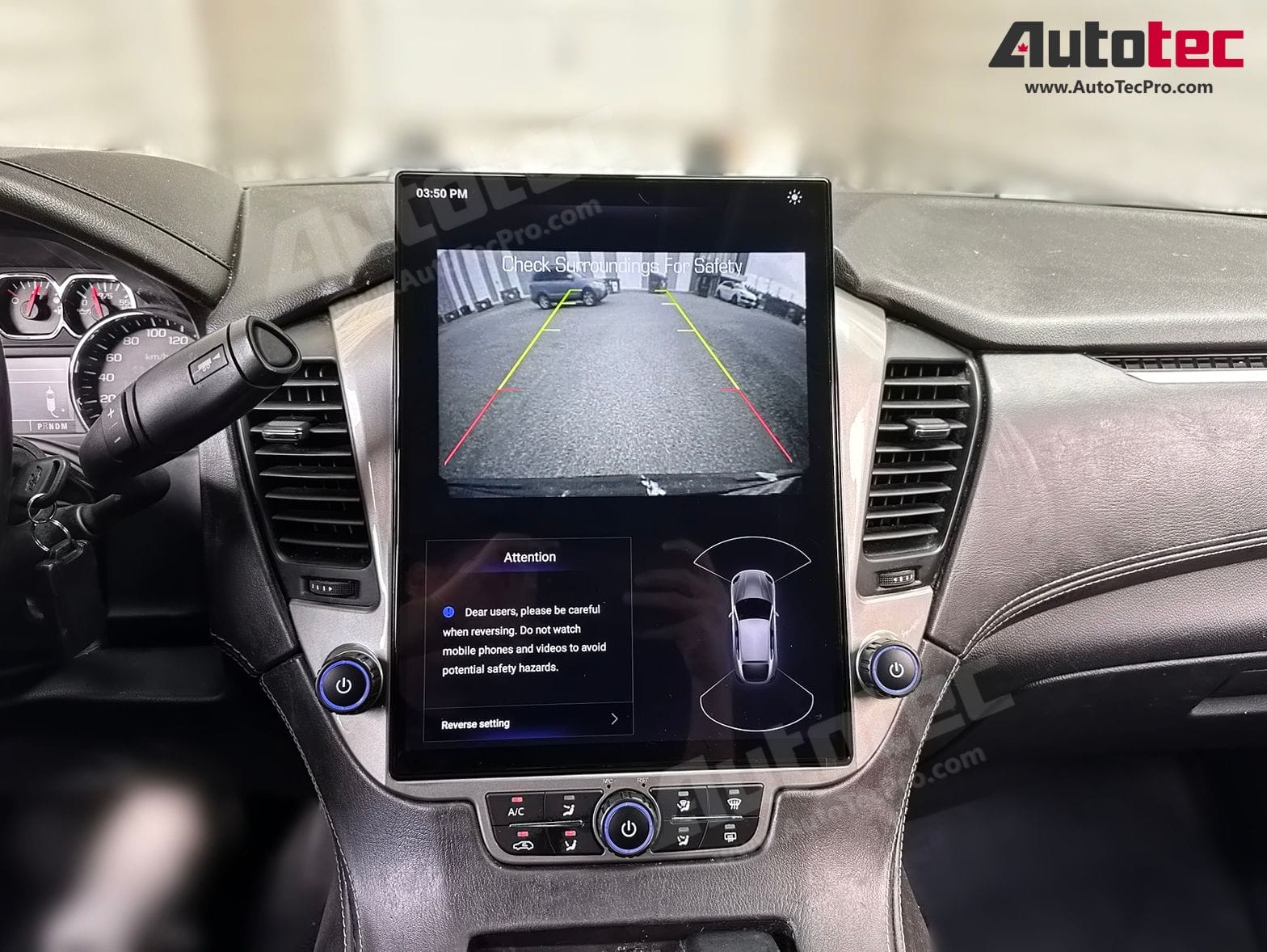 Chevrolet Tahoe / Suburban / GMC Yukon (2015 – 2020) 15.6″ IPS QHD 2K Touch-Screen Navigation & Infotainment System | Android 13 | GPS | BT | Wifi | CarPlay | Onstar | 4G LTE