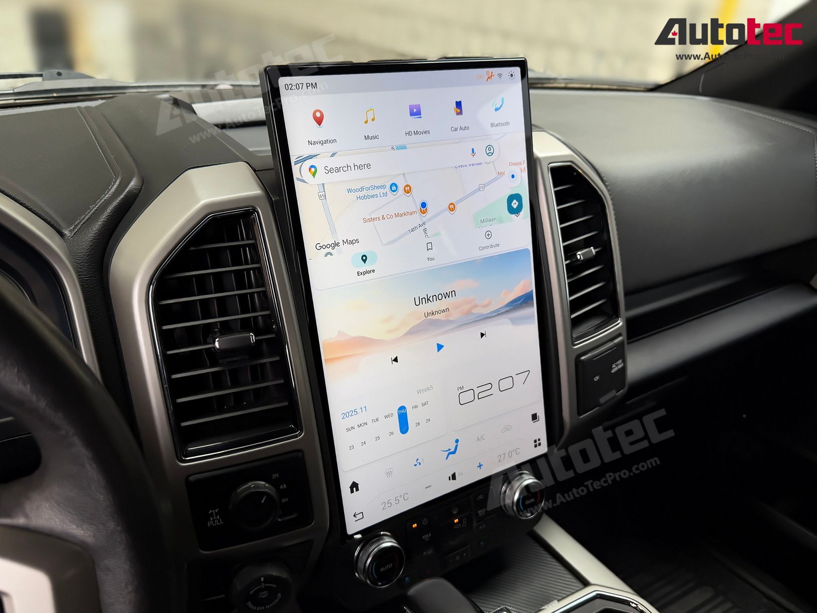 Ford F150 F250 F350 F450 (2015 – 2021) 17″ IPS HD Touch-Screen Navigation & Infotainment System | Android 13 | GPS | BT | Wifi | CarPlay | SYNC | 4G LTE