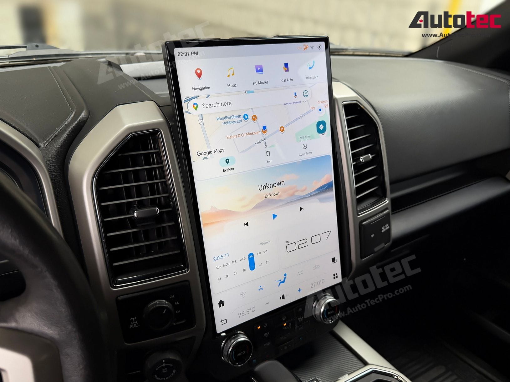 Ford F150 F250 F350 F450 (2015 – 2021) 17″ IPS HD Touch-Screen Navigation & Infotainment System | Android 13 | GPS | BT | Wifi | CarPlay | SYNC | 4G LTE