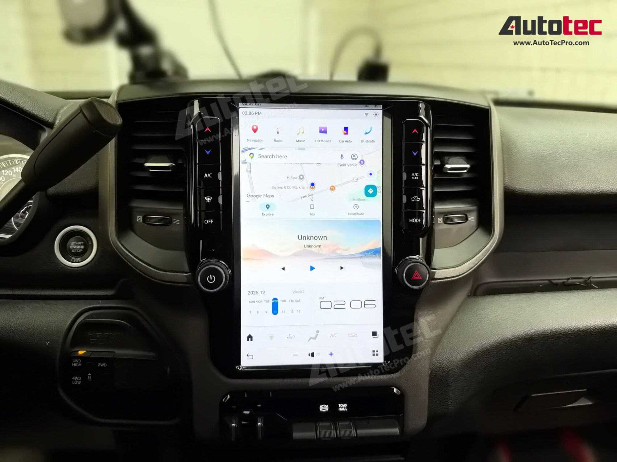 Dodge RAM (2019 – 2023) 12″ HD Tesla-Style Navigation & Infotainment System | Android 13 | GPS | BT | Wifi | CarPlay | 4G LTE