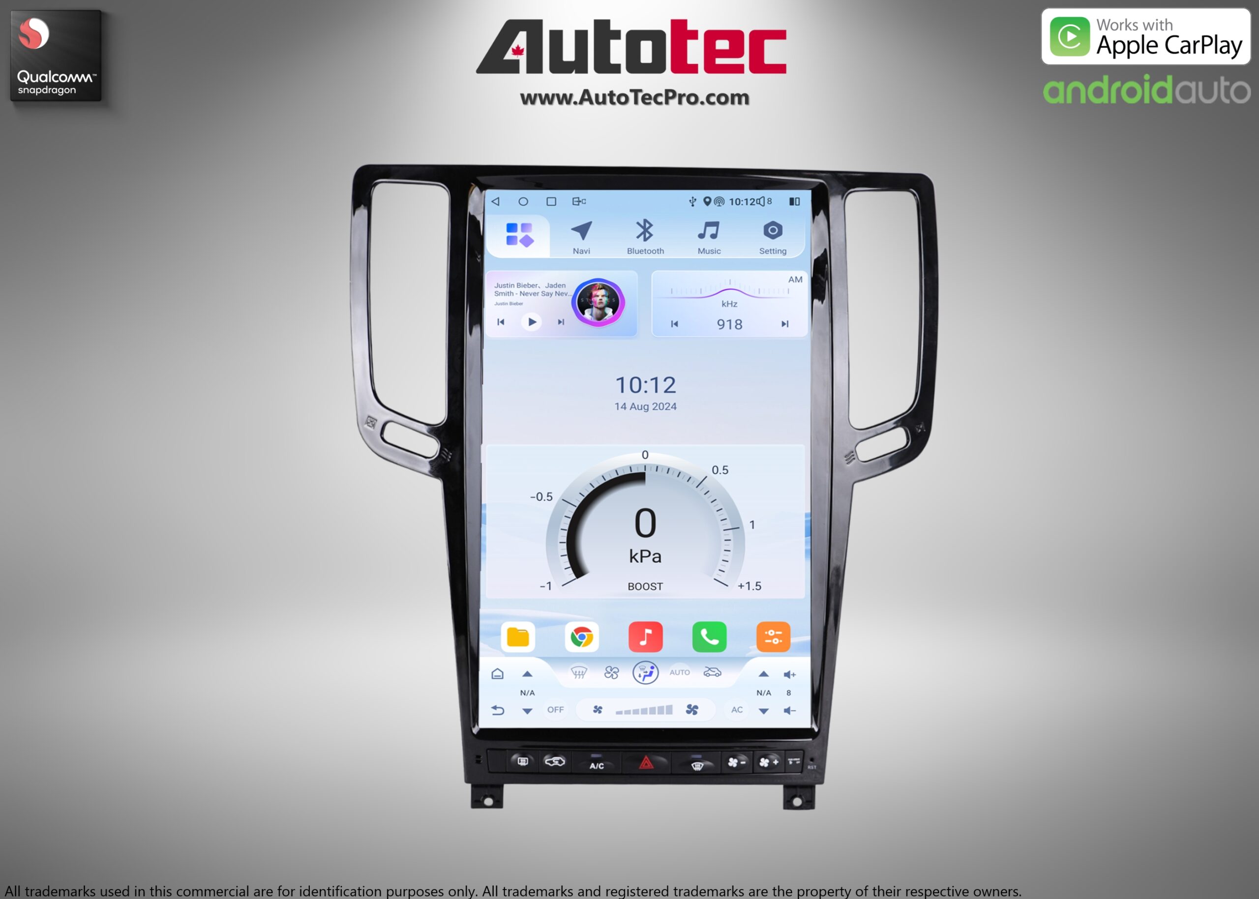 Infiniti G25/G35/G37/G37s (2007 – 2015) 14.5″ (Mark 7) 2K QHD Touch-Screen Navigation & Infotainment System | GPS | BT | Wifi | 4G LTE | CarPlay