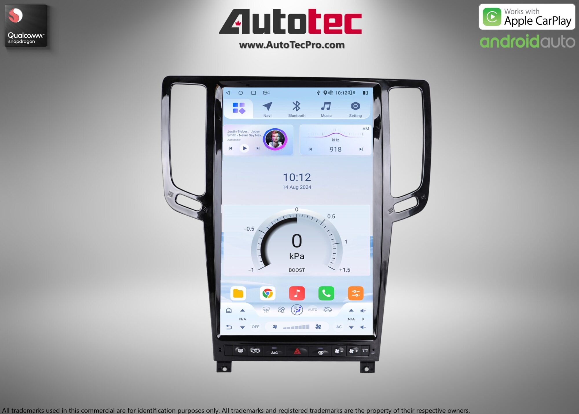 Infiniti G25/G35/G37/G37s (2007 – 2015) 14.5″ (Mark 7) 2K QHD Touch-Screen Navigation & Infotainment System | GPS | BT | Wifi | 4G LTE | CarPlay