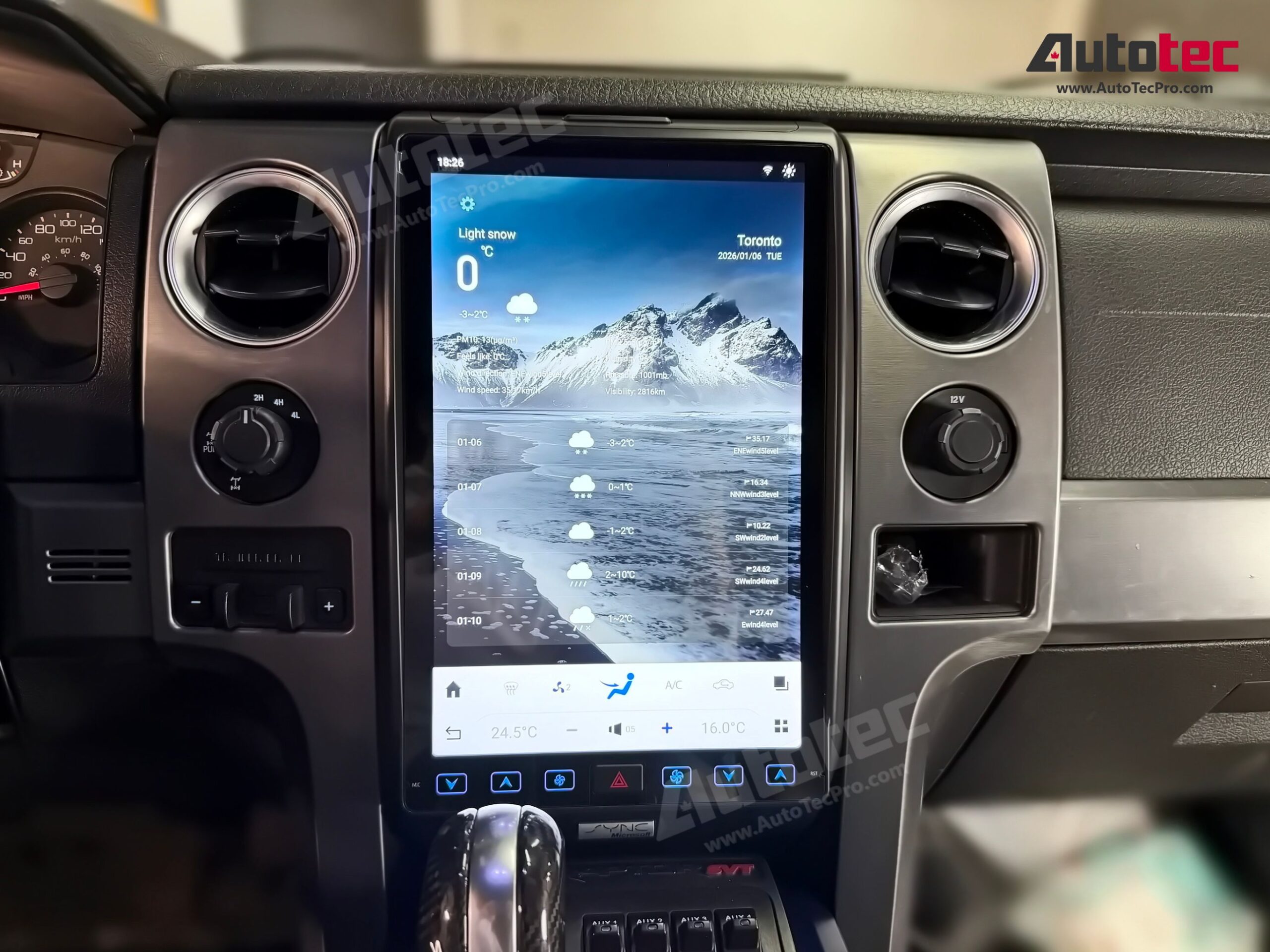 Ford F150 (2013 – 2014) 14.4″ IPS QHD 2K Touch-Screen Android Navigation System | Android 13 | GPS | BT | Wifi | CarPlay | SYNC | 4G LTE