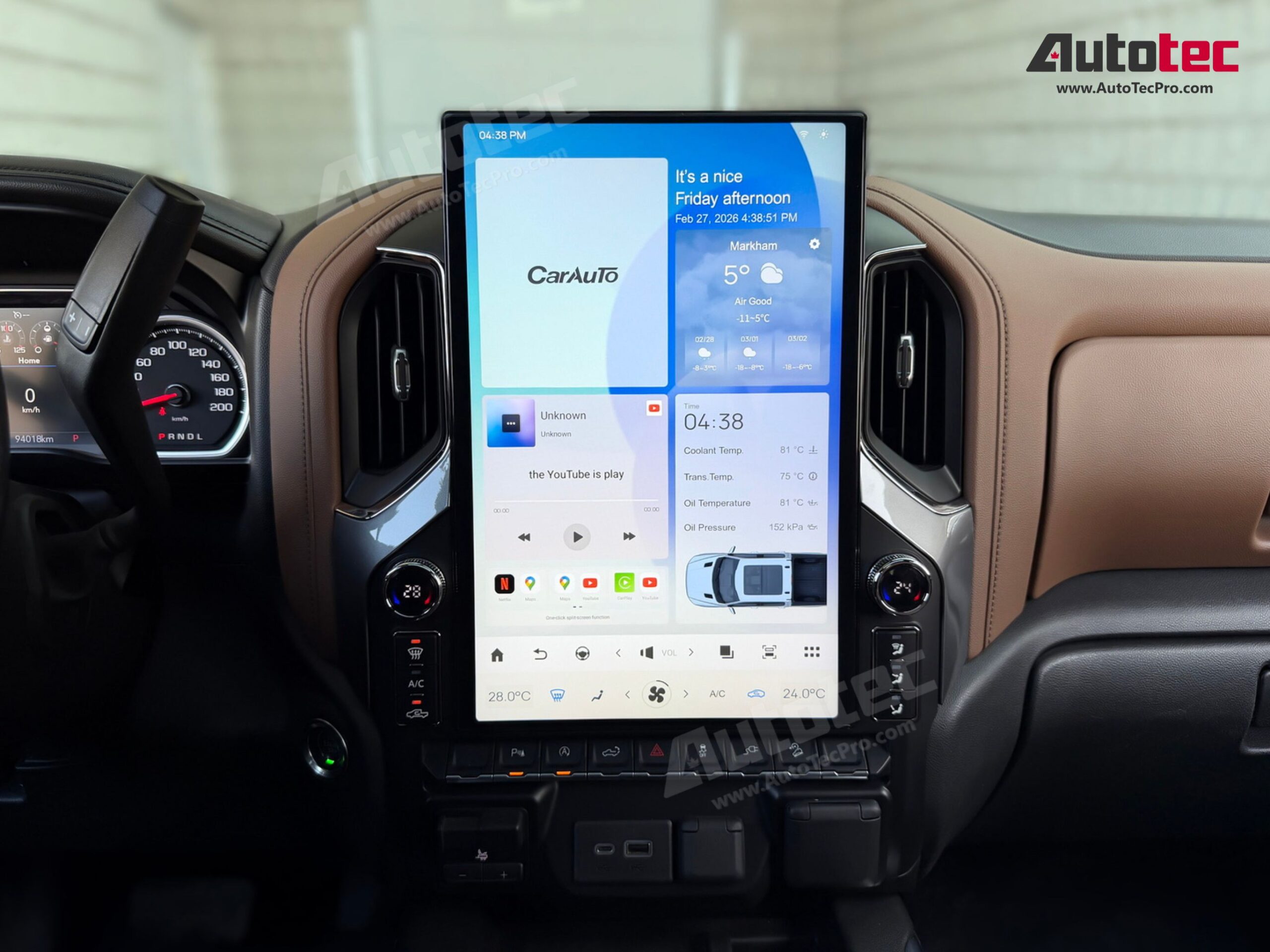 Chevrolet Silverado / GMC Sierra (2019 – 2026) 17.2″ IPS HD Touch-Screen Navigation & Infotainment System | Android 14 | GPS | BT | Wifi | CarPlay | Onstar | 4G LTE