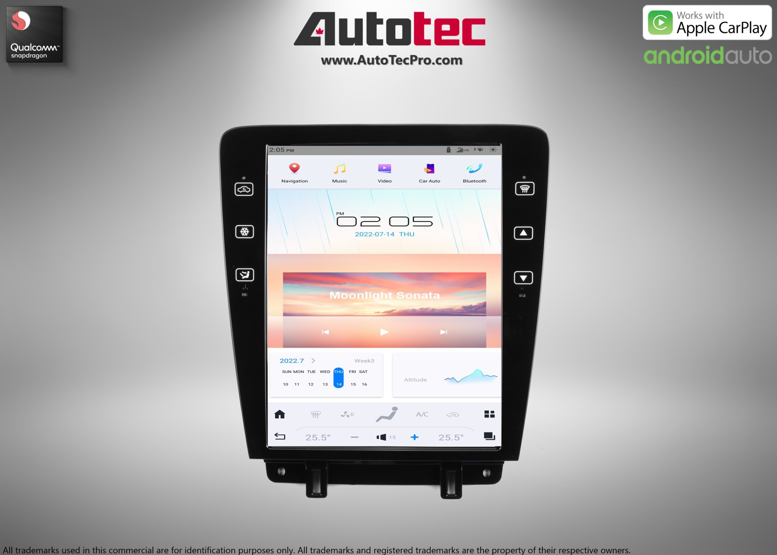 Ford Mustang (2010 – 2014)  12.1″ HD Touch-Screen Navigation & Infotainment System | Android 13 | GPS | BT | WiFi | Camera | CarPlay