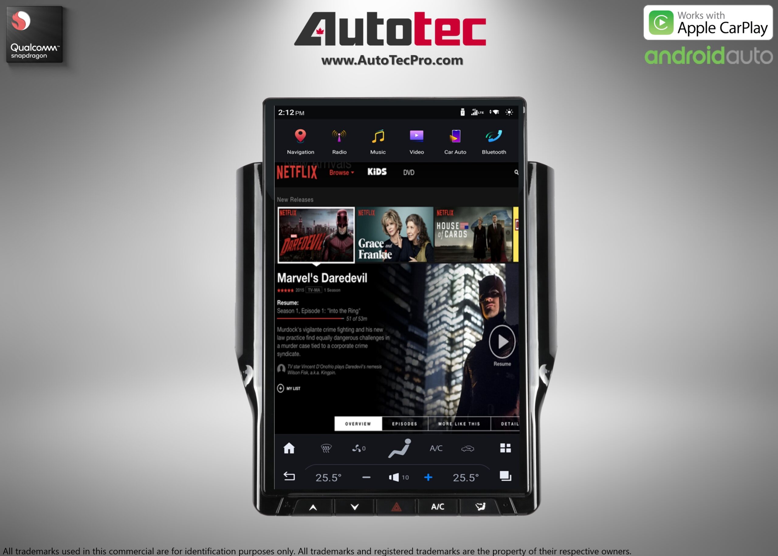 Dodge RAM (2019 – 2024) 14.4″ IPS QHD 2K Touch-Screen Android Navigation System | Android 13 | GPS | BT | Wifi | CarPlay | Android Auto | 4G LTE