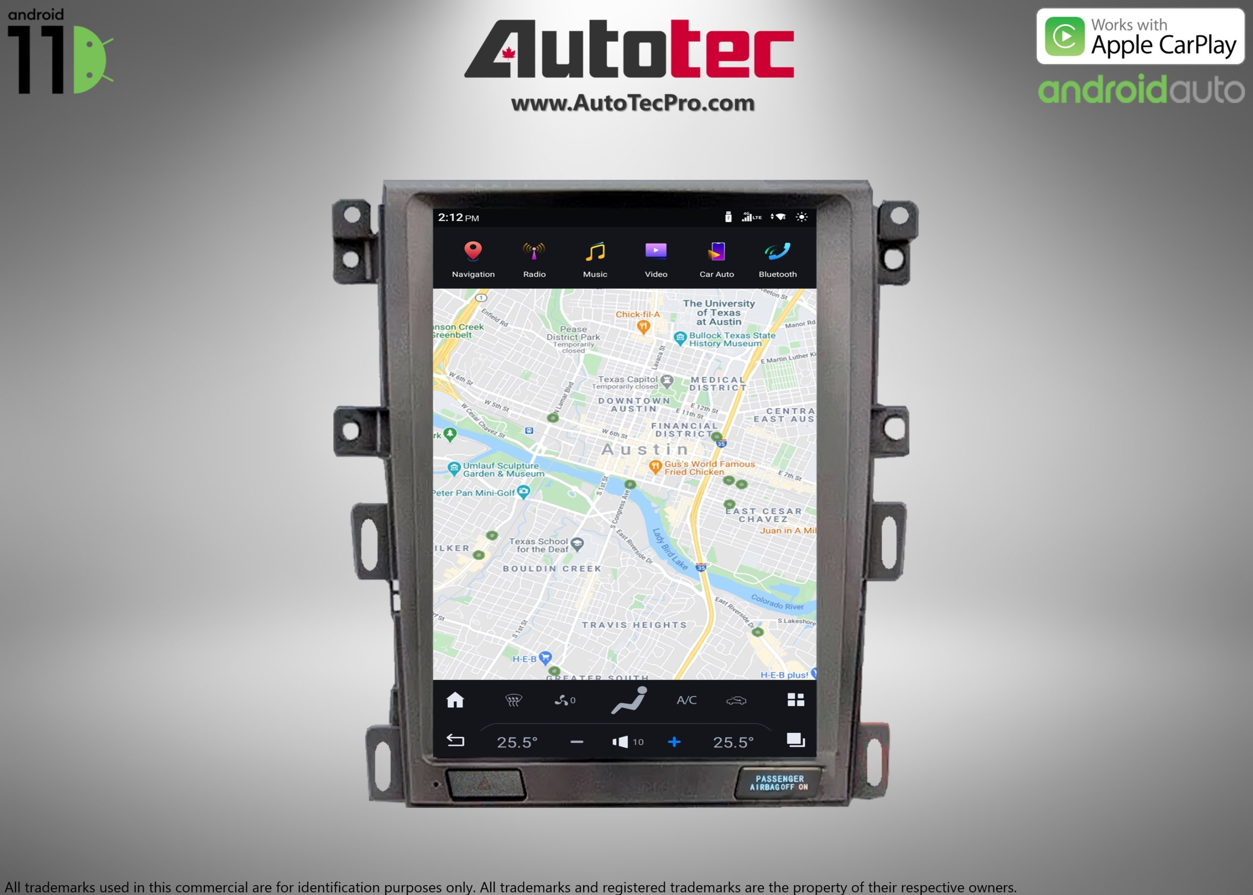 Ford Edge (2011 – 2014) 12.1″ IPS HD Touch-Screen Android Navigation System | Android 11 | GPS | BT | WiFi | Camera | CarPlay | Android Auto | 4G LTE