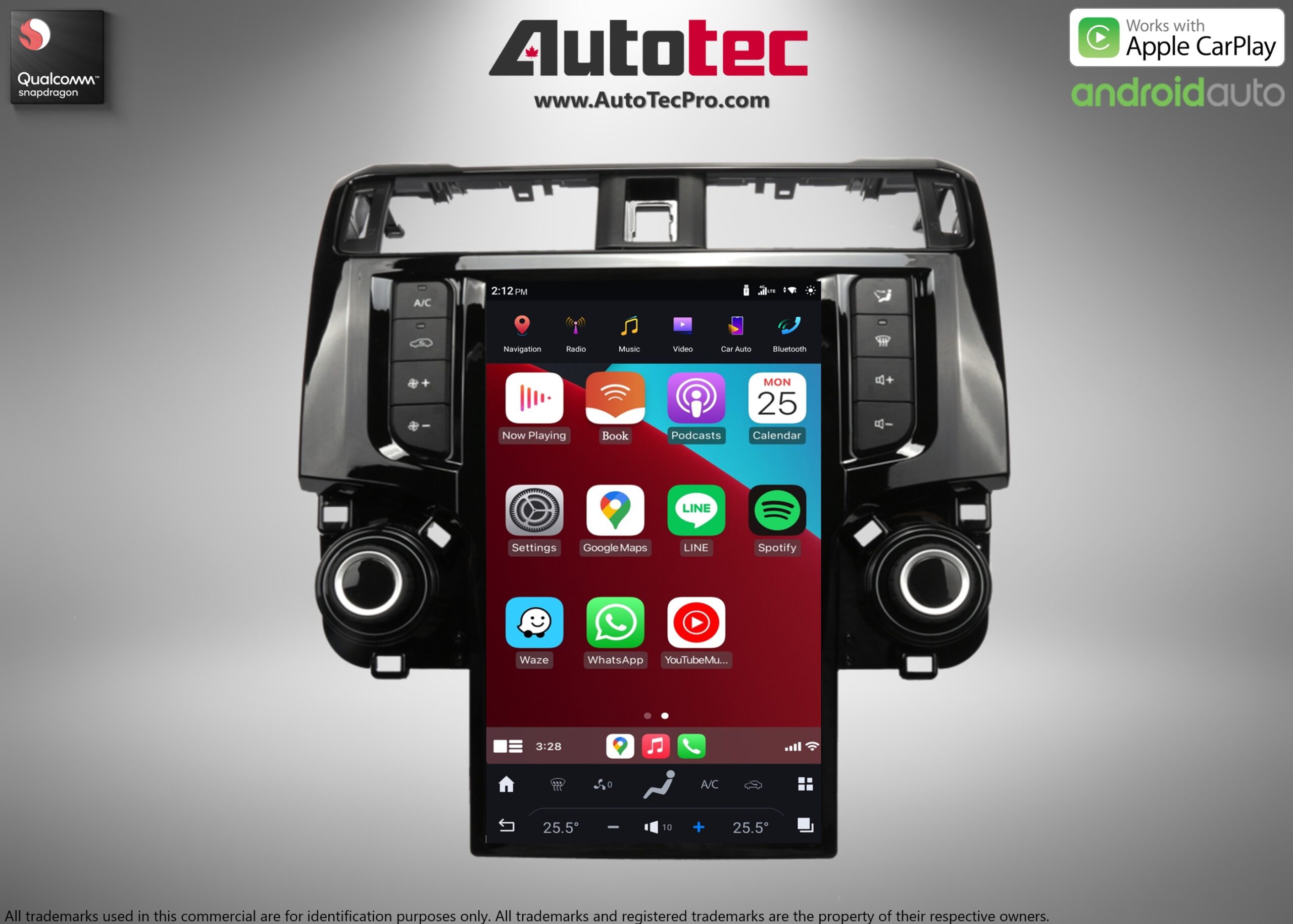 Toyota 4Runner (2009 – 2019) 13.6″ IPS HD Touch-Screen Navigation & Infotainment System | Android 13 | GPS | BT | Wifi | CarPlay