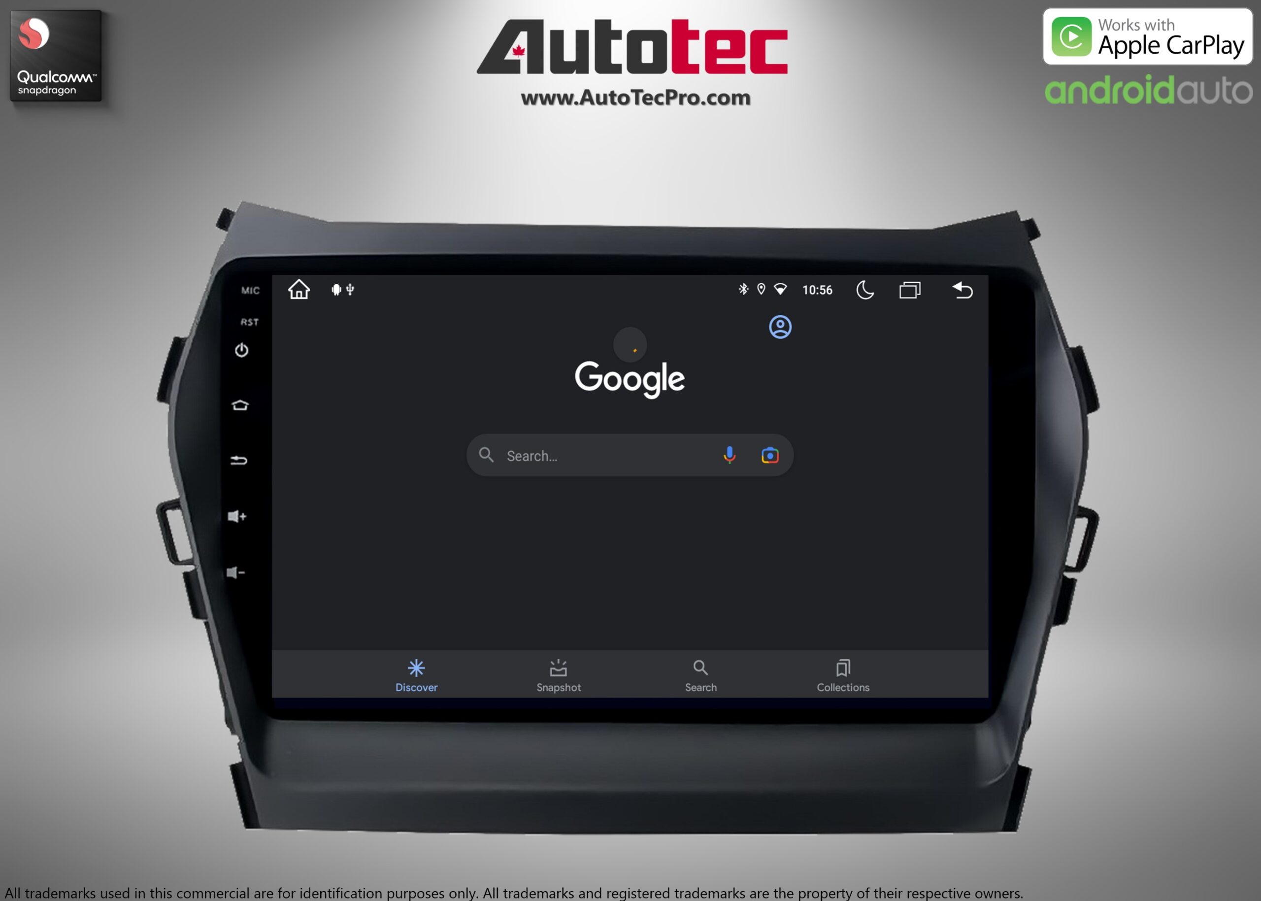 Hyundai Santa Fe / IX45 (2013 – 2018) OEM FIT HD Touch-Screen Android Navigation System | Android 13 | GPS | BT | Wifi | CarPlay | Android Auto | 4G LTE