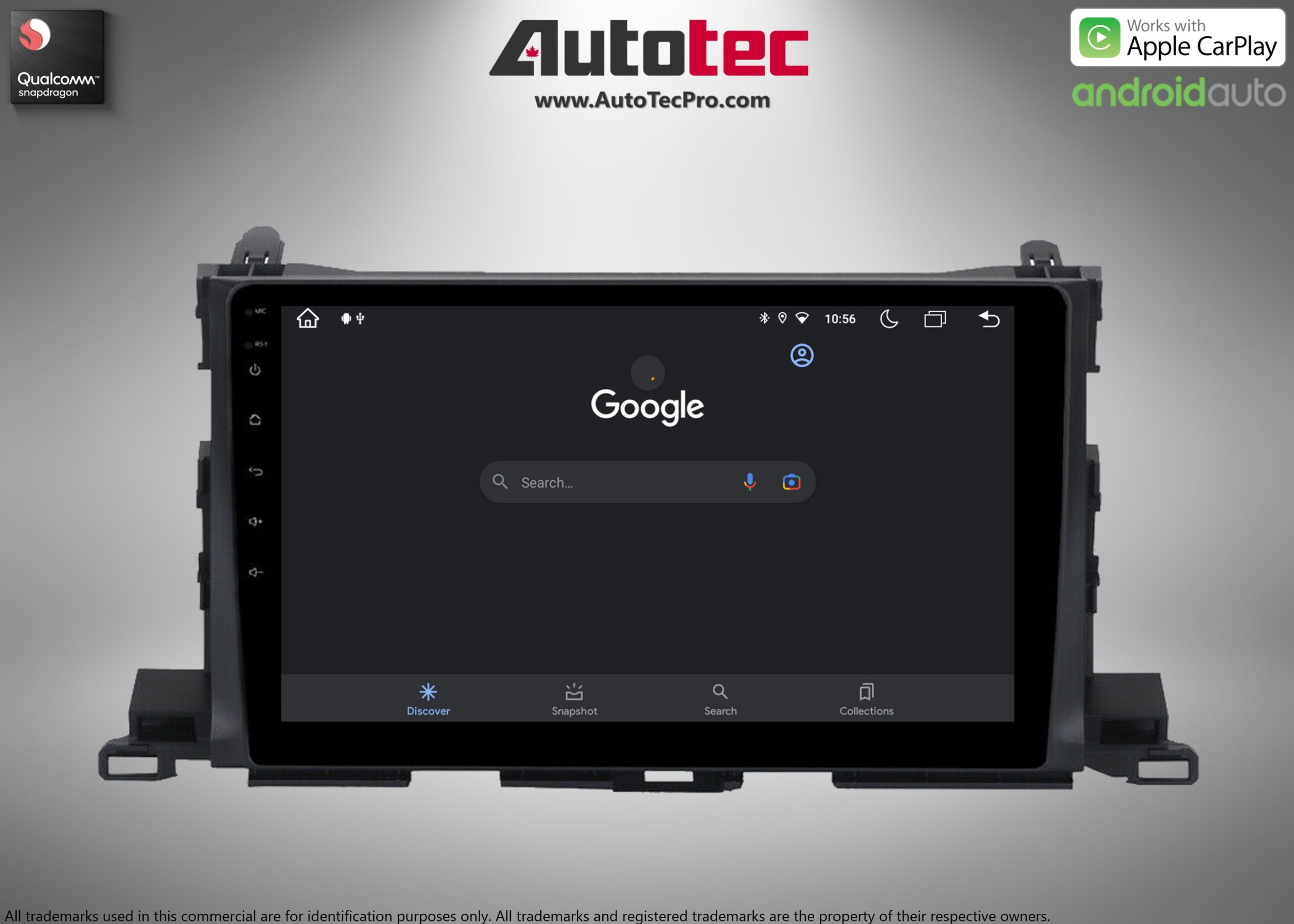 Toyota Highlander (2014 – 2019) 10.2″ HD Touch-Screen Android Navigation System | Android 13 | GPS | BT | WiFi | Camera | CarPlay