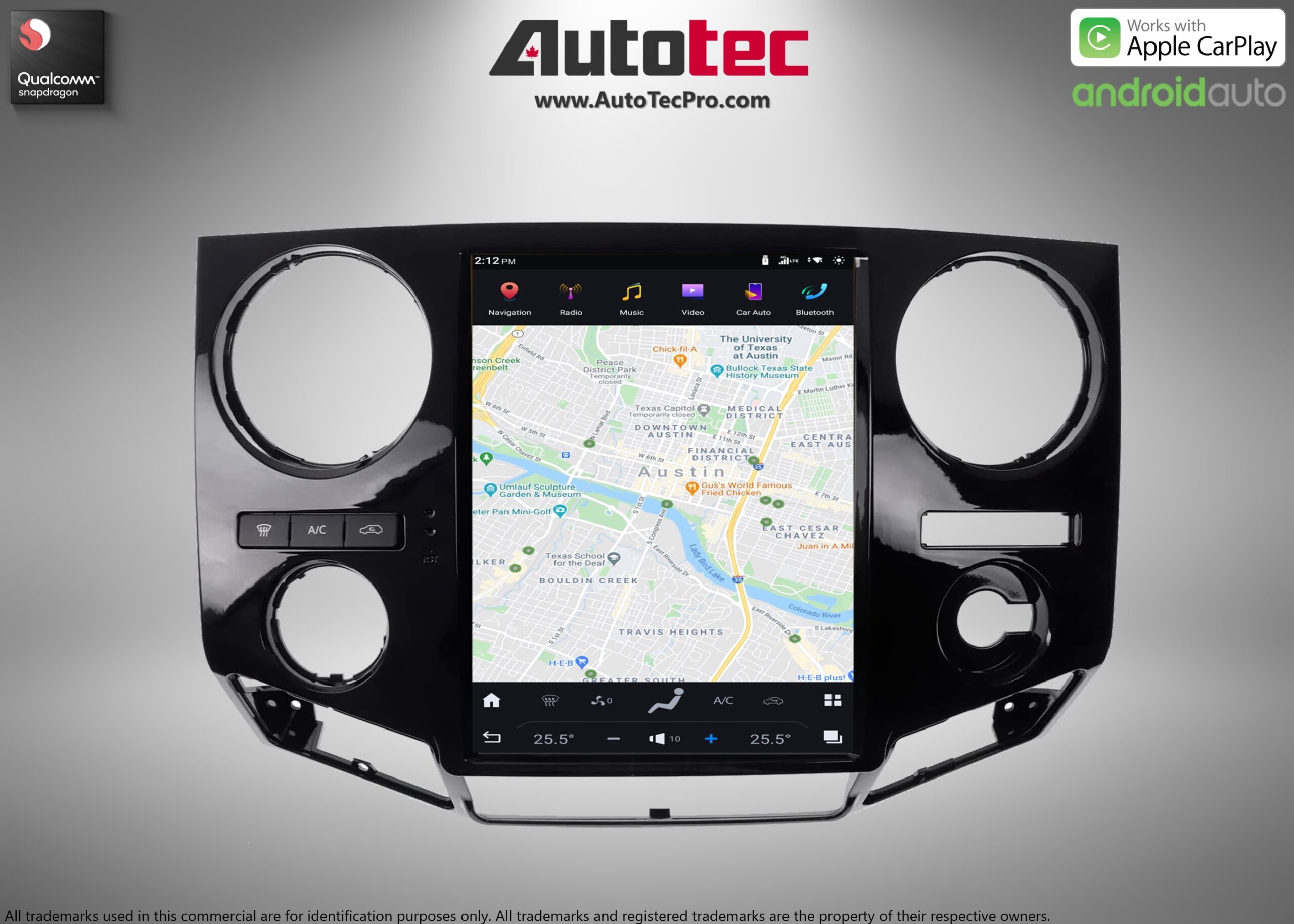 Ford F250 F350 (2009 – 2016) 12.1″ IPS HD Touch-Screen Navigation & Infotainment System | Android 13 | GPS | BT | Wifi | 4G LTE | CarPlay | Camera