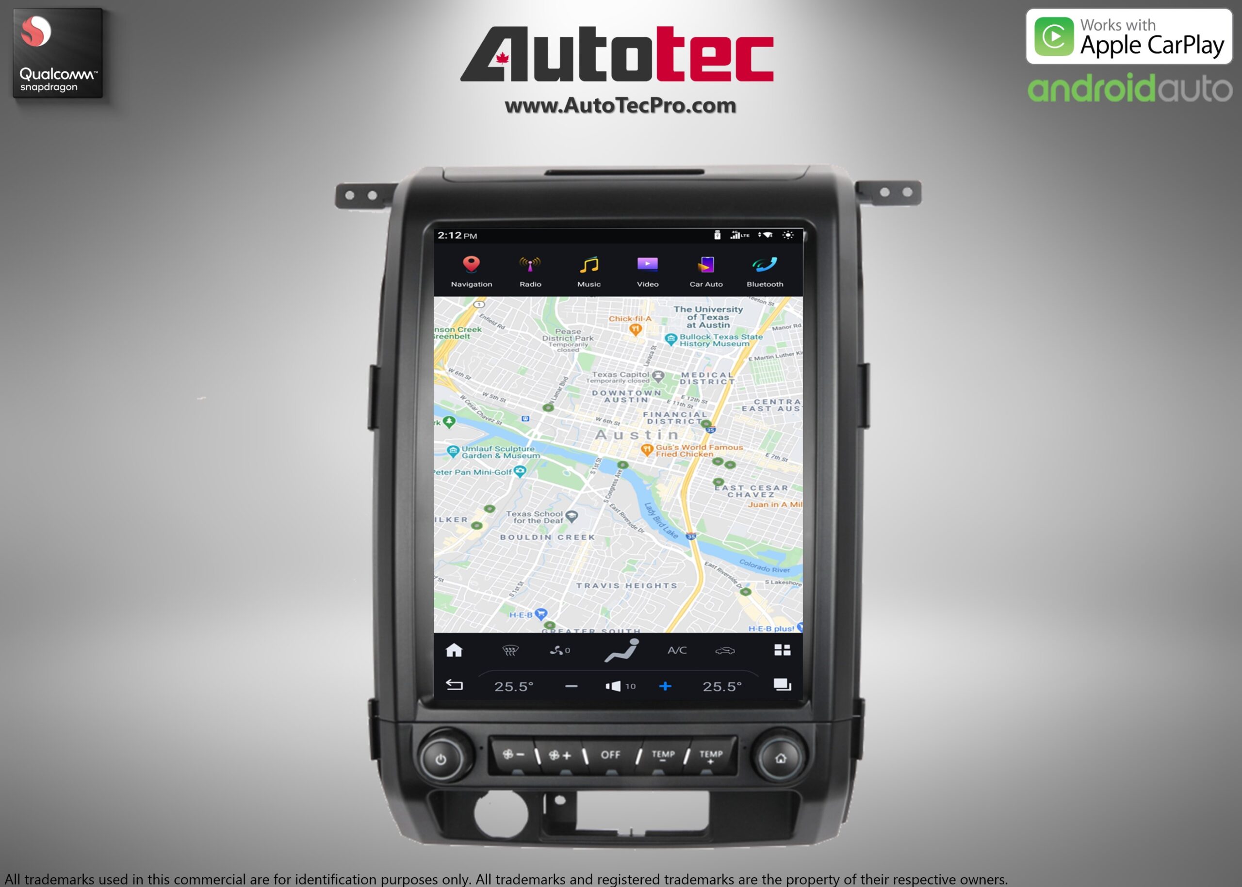 Ford F150 (2009 – 2014)  12.1″ IPS HD Touch-Screen Android Navigation System | Android 13 | GPS | BT | Wifi | CarPlay | Android Auto | 4G LTE