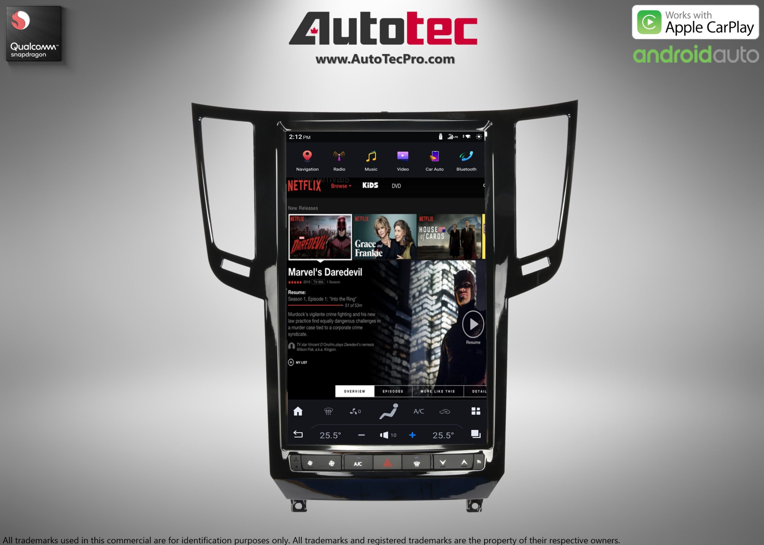 Infiniti FX25, FX35, FX37, FX45, FX50, QX70 14.4” HD IPS Touch-Screen Navigation & Infotainment System | Android 13 | GPS | BT | WiFi | Camera | CarPlay