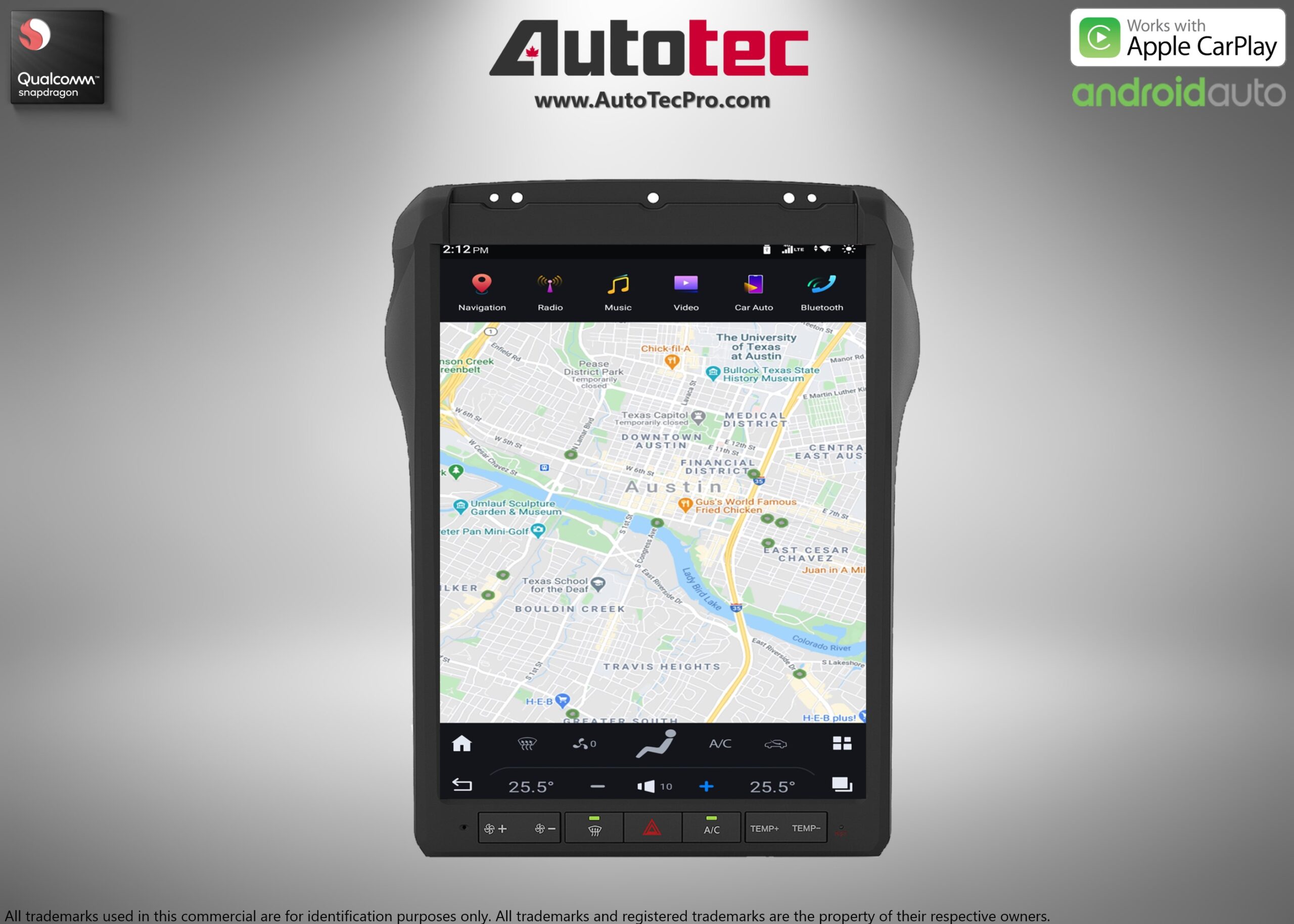 Ford F250 F350 F450 (2013 – 2016) 12.1″ IPS HD Touch-Screen Navigation & Infotainment System | Android 13 | GPS | BT | Wifi | 4G LTE | CarPlay | SYNC 2