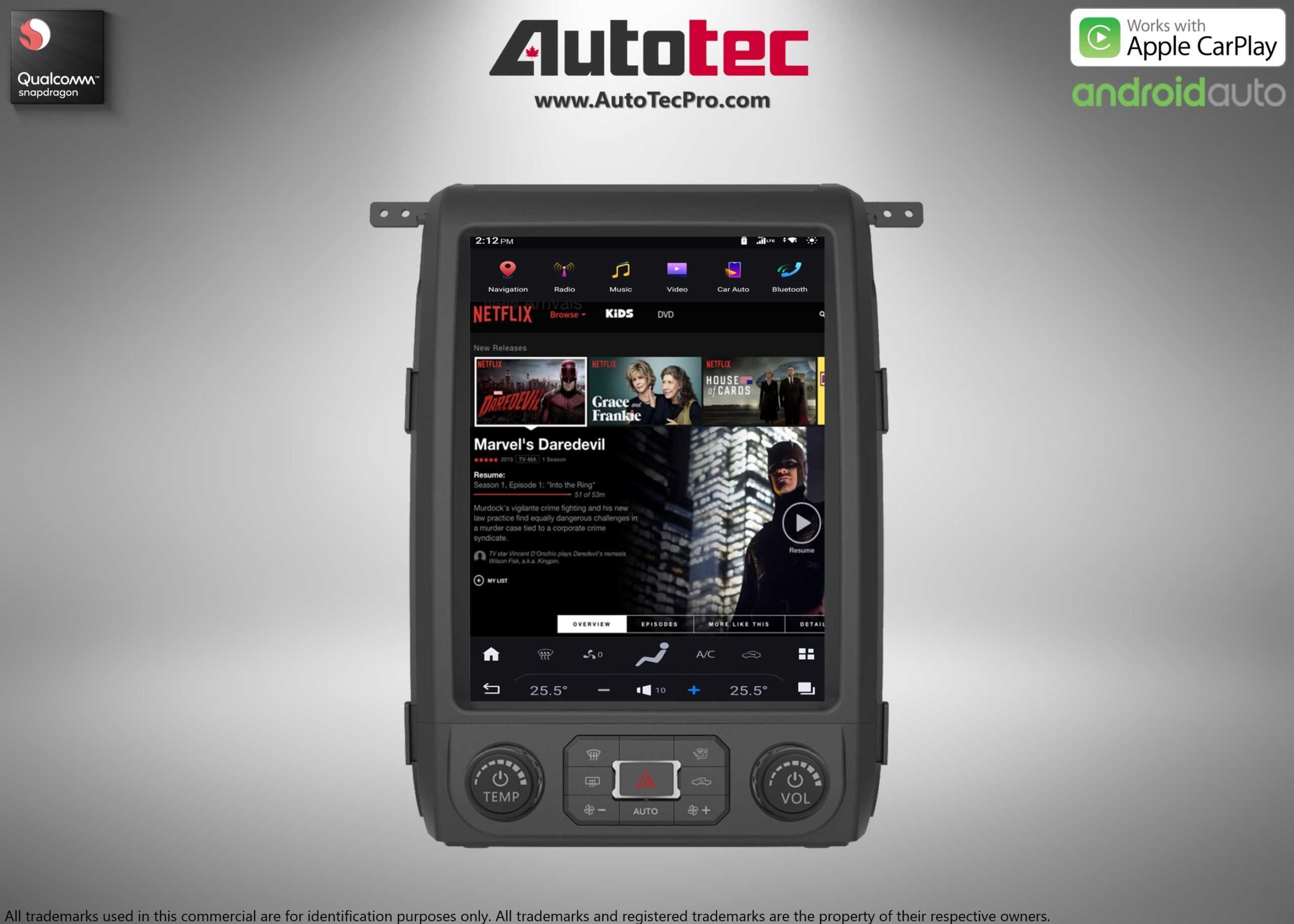 Ford F150 (2013 – 2014) 12.1″ IPS Touch-Screen Android Navigation System | Android 13 | GPS | BT | Wifi | CarPlay | SYNC | 4G LTE