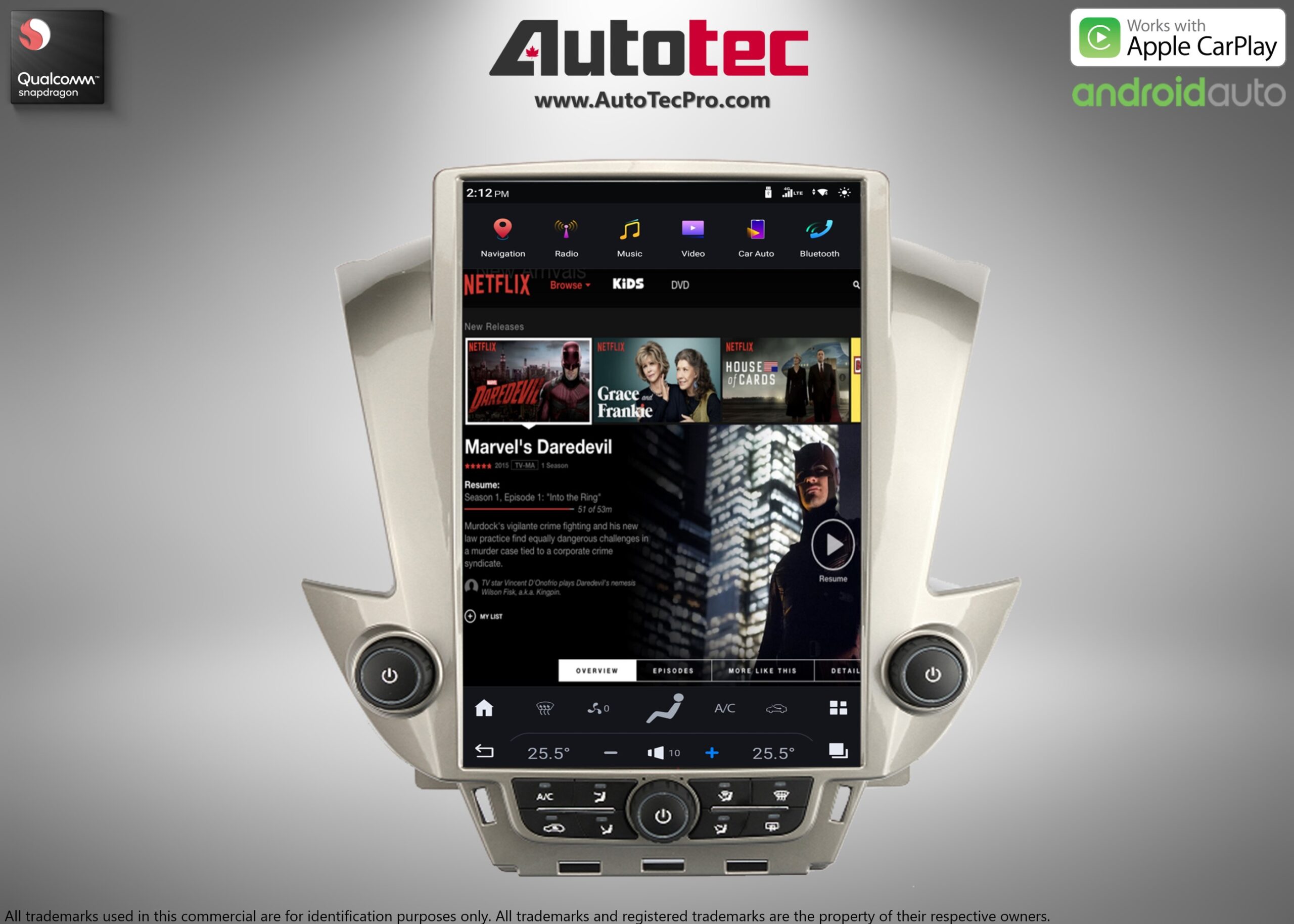 Chevrolet Tahoe / Suburban / GMC Yukon (2015 – 2020) 15.6″ IPS QHD 2K Touch-Screen Navigation & Infotainment System | Android 13 | GPS | BT | Wifi | CarPlay | Onstar | 4G LTE