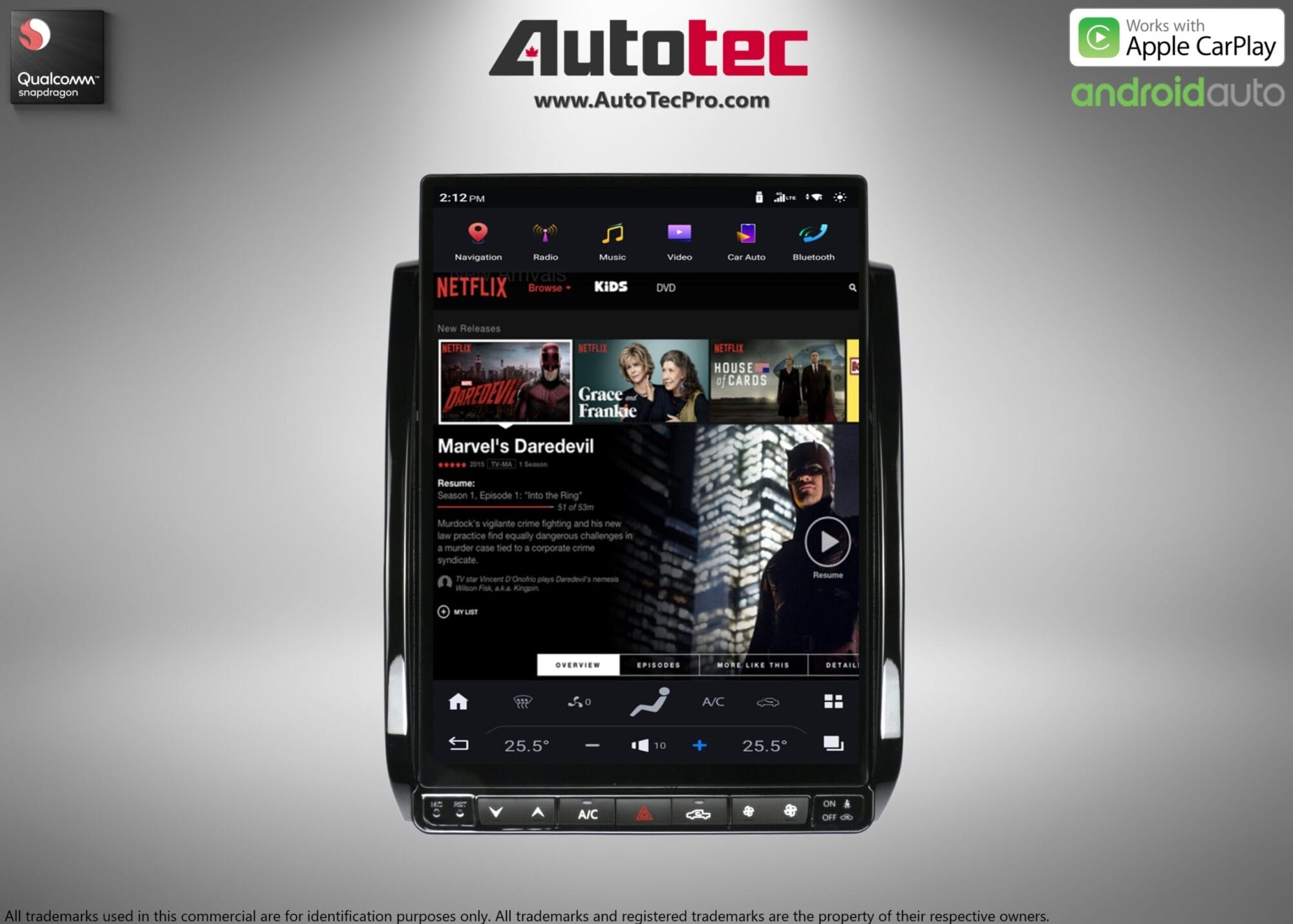 Toyota Tacoma (2005 – 2015) 13.8″ HD Touch-Screen Android Navigation System | Android 13 | GPS | BT | WiFi | Camera | CarPlay