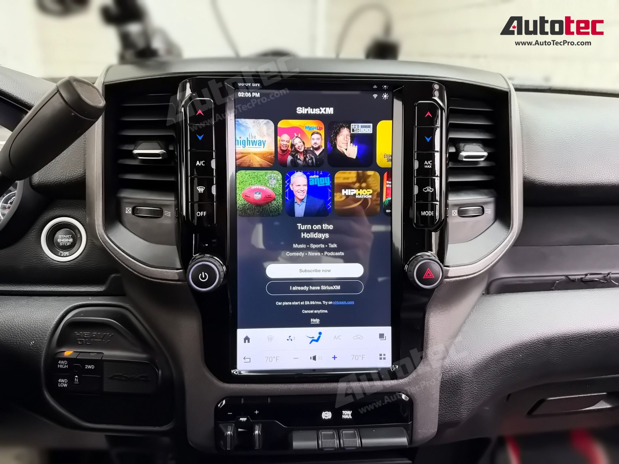 Dodge RAM (2019 – 2023) 12″ HD Tesla-Style Navigation & Infotainment System | Android 13 | GPS | BT | Wifi | CarPlay | 4G LTE