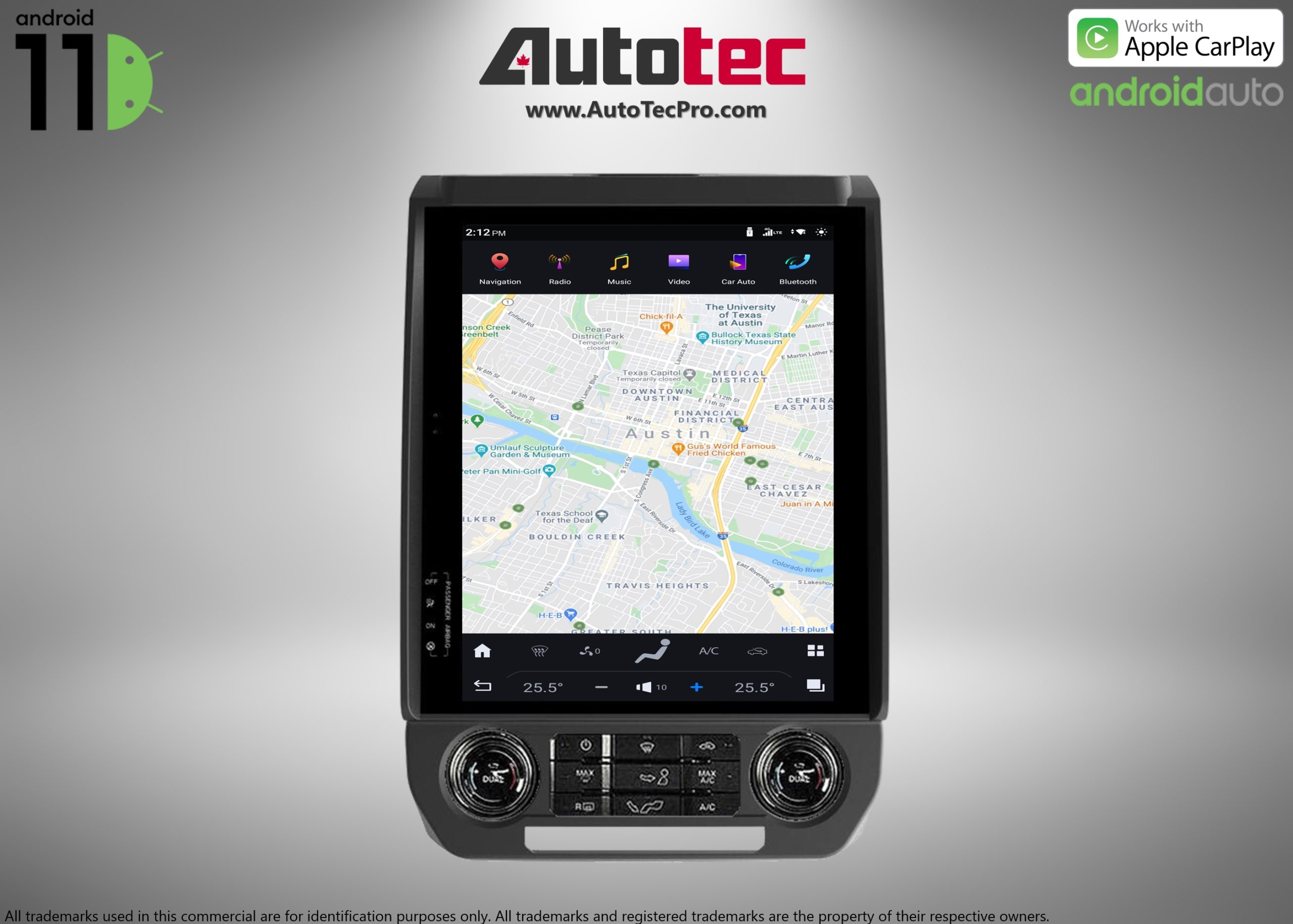 Ford F150 (2015 – 2021) 12.1″ IPS Touch-Screen Android Navigation