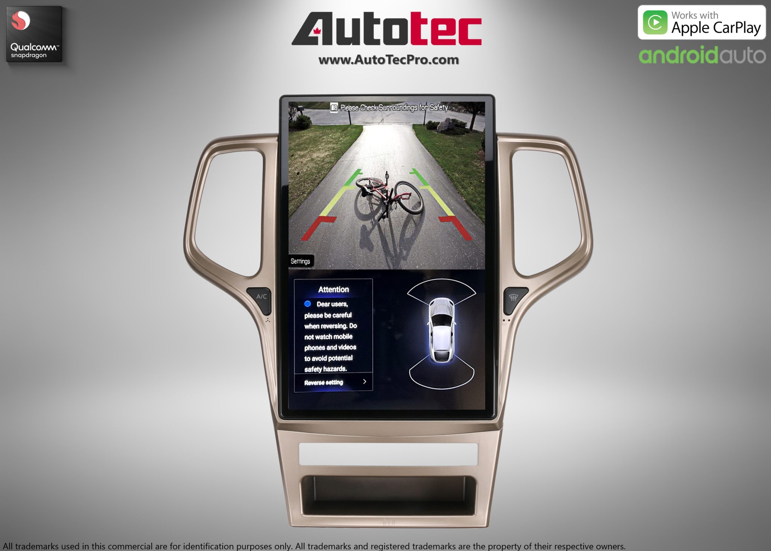 Jeep Grand Cherokee (2011 – 2013) 14.4″ IPS QHD 2K Touch-Screen Android Navigation System | Android 13 | GPS | BT | Wifi | CarPlay | Android Auto | 4G LTE