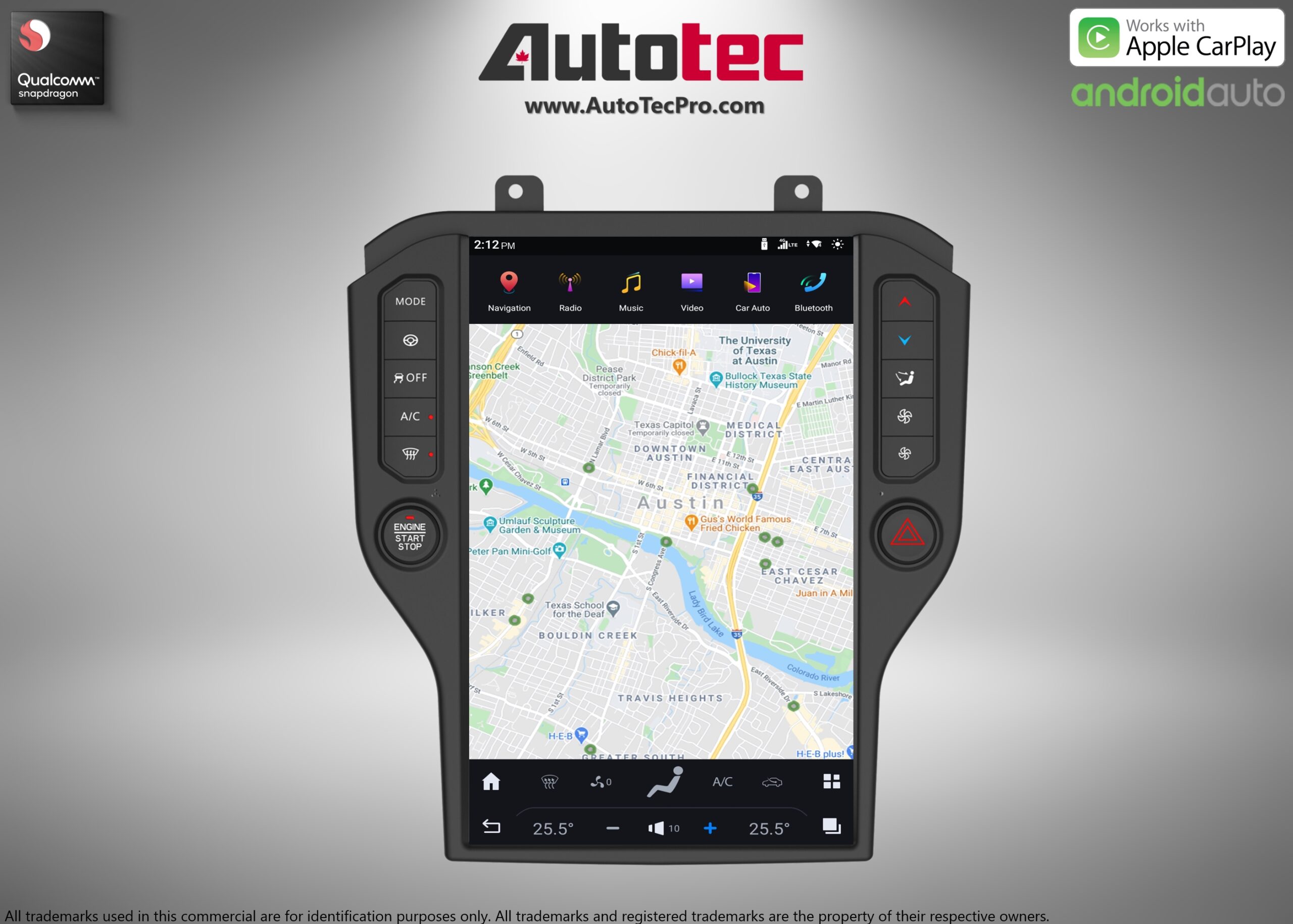 [Android 11] Ford Mustang (2015 – 2023) 14.4″ IPS QHD 2K Touch-Screen Android Navigation System