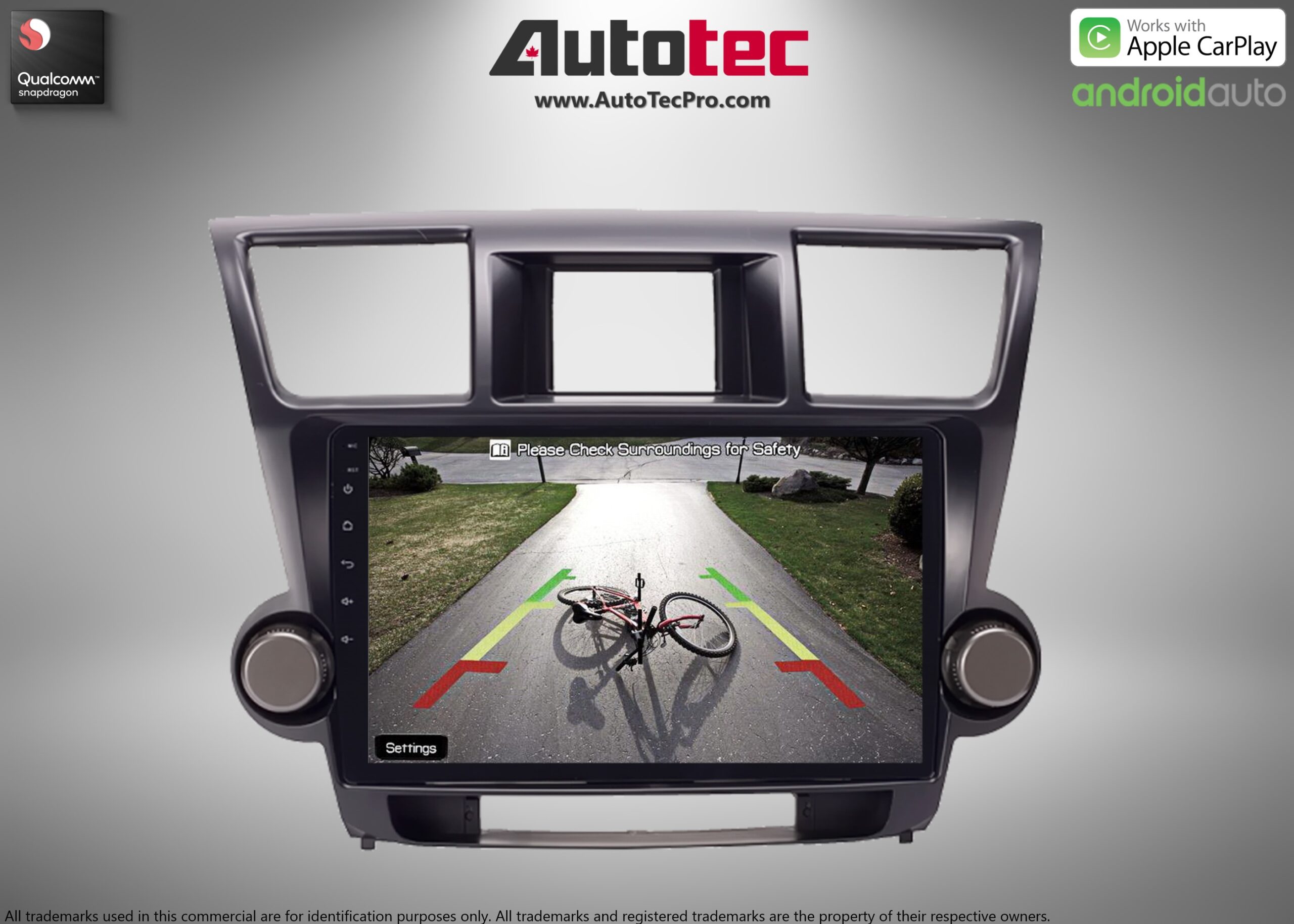 Toyota Highlander (2008 – 2013) 10.1″ HD Touch-Screen Android Navigation System | Android 13 | GPS | BT | WiFi | Camera | CarPlay