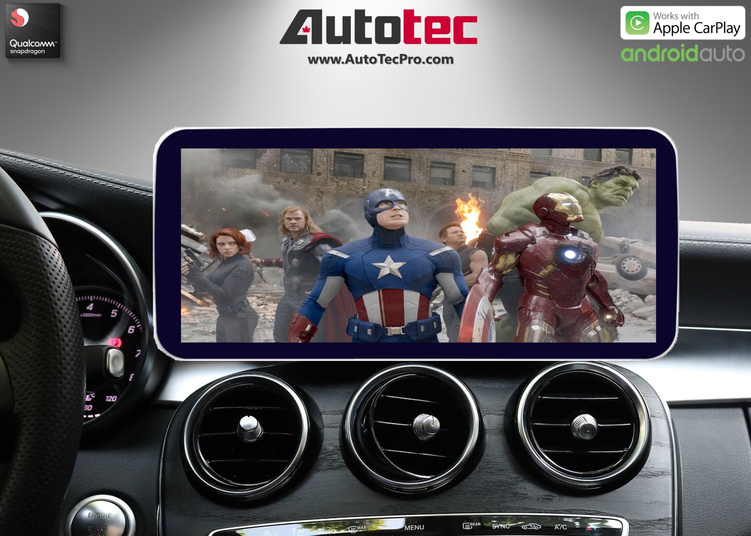 Mercedes-Benz GLA / CLA (2014 – 2019) Direct-Fit 10.25″ / 12.3″ HD IPS Touch-Screen Android Navigation System | Android 14 | GPS | BT | Wifi | Camera | CarPlay