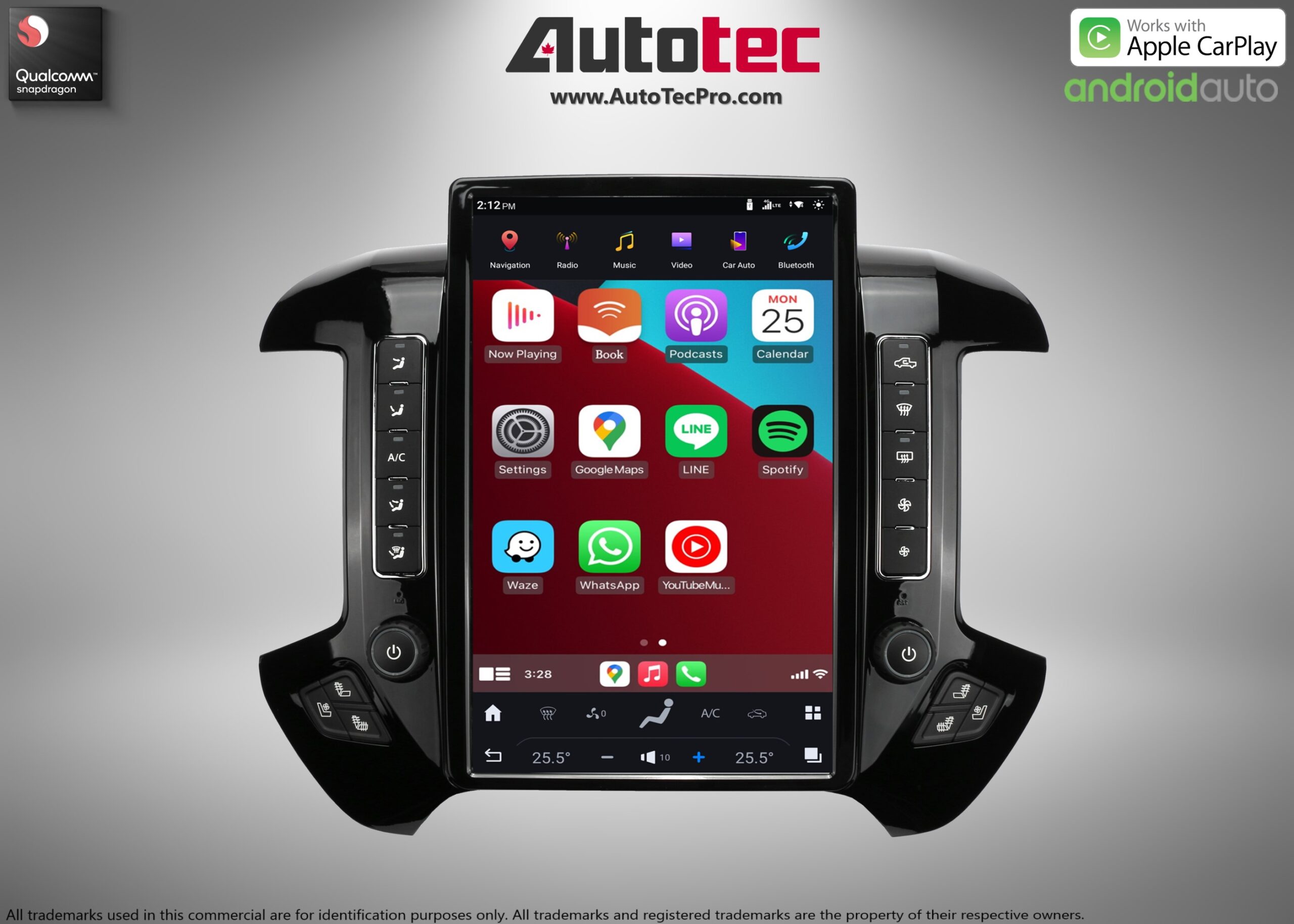 Chevrolet Silverado / GMC Sierra (2014 – 2019) 14.4″ IPS QHD 2K Touch-Screen Navigation & Infotainment System | Android 13 | GPS | BT | Wifi | CarPlay | Onstar | 4G LTE