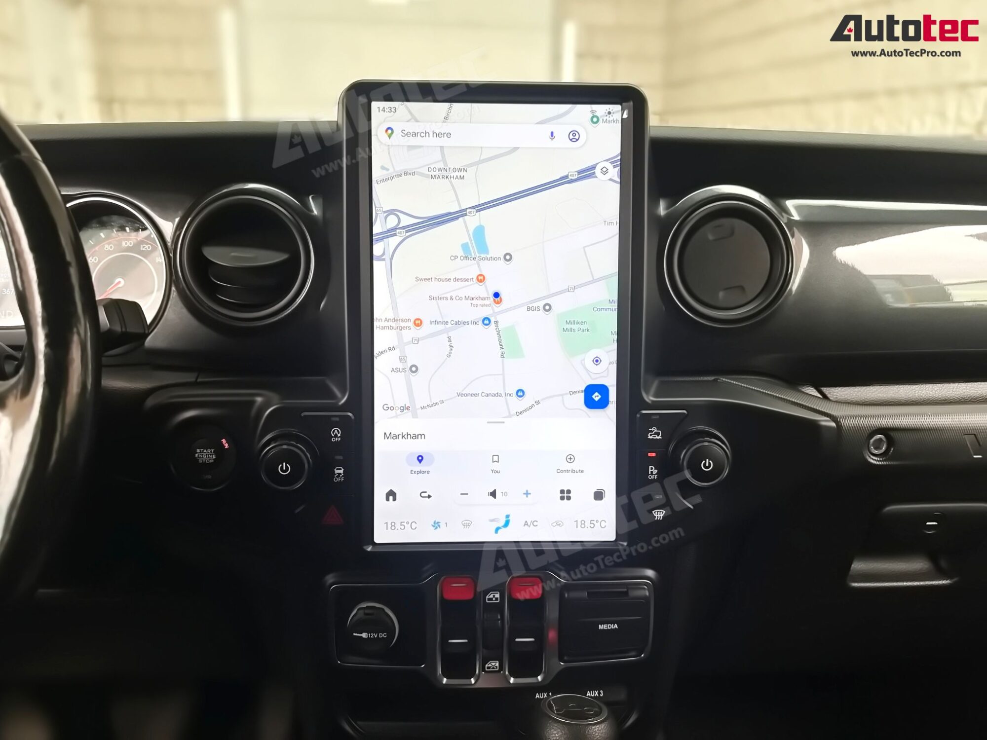 Jeep Wrangler (2018 – 2023) 13.6″ IPS HD Touch-Screen Navigation & Infotainment System | Android 13 | GPS | BT | Wifi | CarPlay