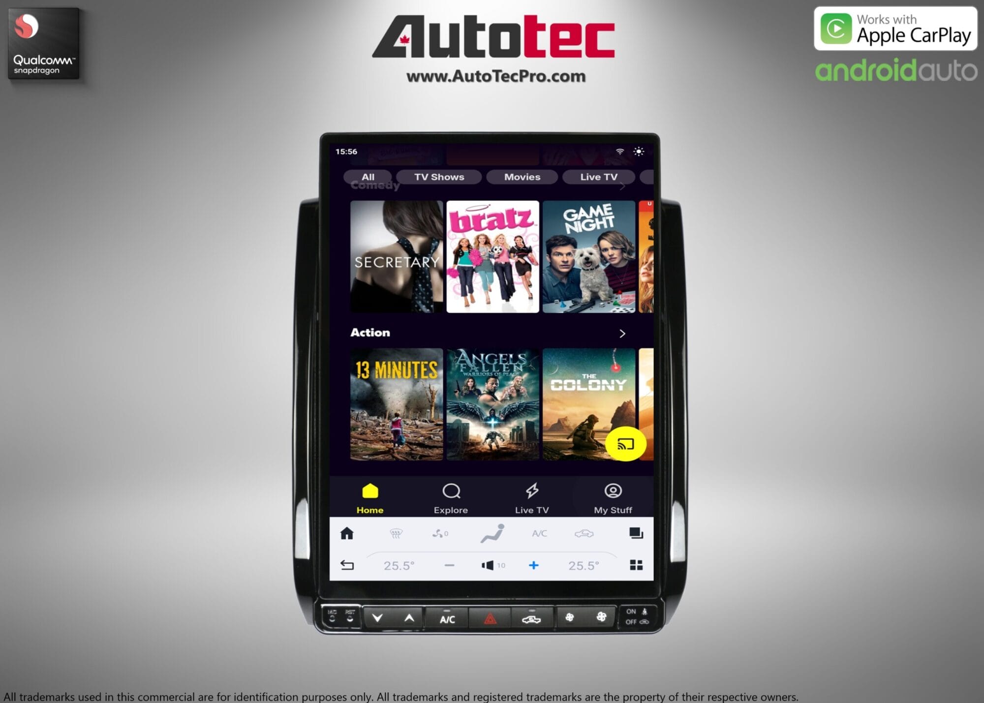 Toyota Tacoma (2005 – 2015) 13.8″ HD Touch-Screen Android Navigation System | Android 13 | GPS | BT | WiFi | Camera | CarPlay