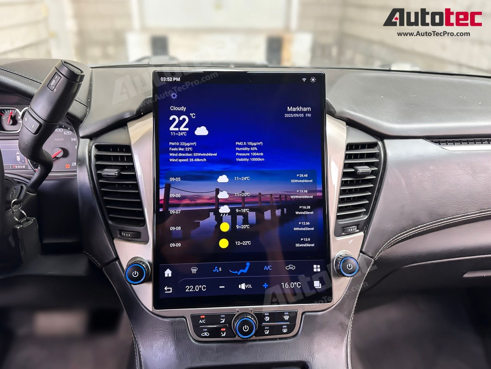 Chevrolet Tahoe / Suburban / GMC Yukon (2015 – 2020) 15.6″ IPS QHD 2K Touch-Screen Navigation & Infotainment System | Android 13 | GPS | BT | Wifi | CarPlay | Onstar | 4G LTE