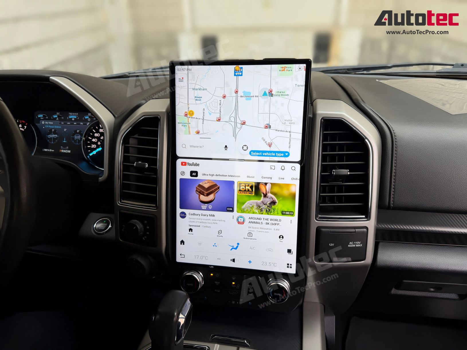 Ford F150 F250 F350 F450 (2015 – 2021) 17″ IPS HD Touch-Screen Navigation & Infotainment System | Android 13 | GPS | BT | Wifi | CarPlay | SYNC | 4G LTE