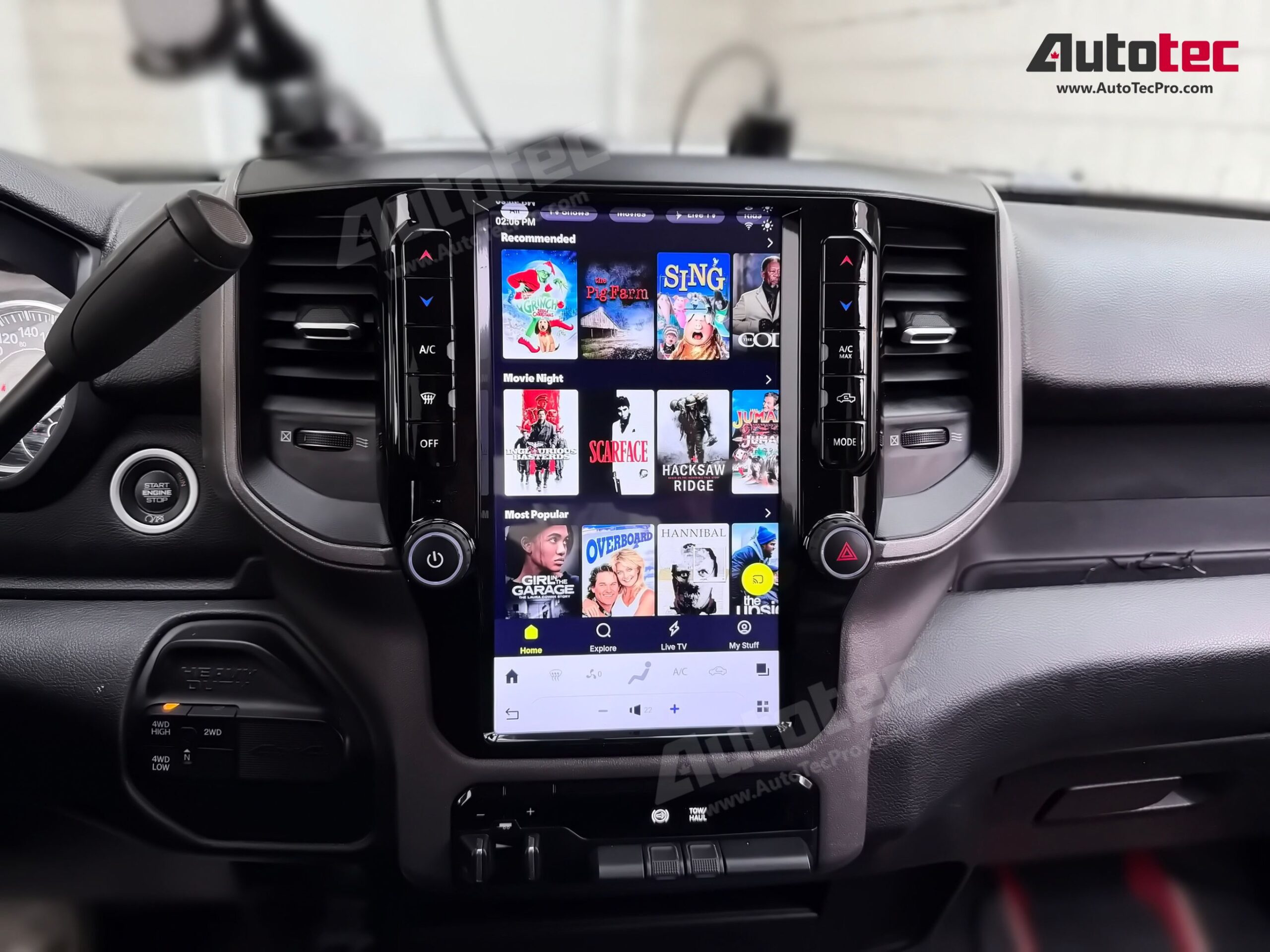 Dodge RAM (2019 – 2023) 12″ HD Tesla-Style Navigation & Infotainment System | Android 13 | GPS | BT | Wifi | CarPlay | 4G LTE