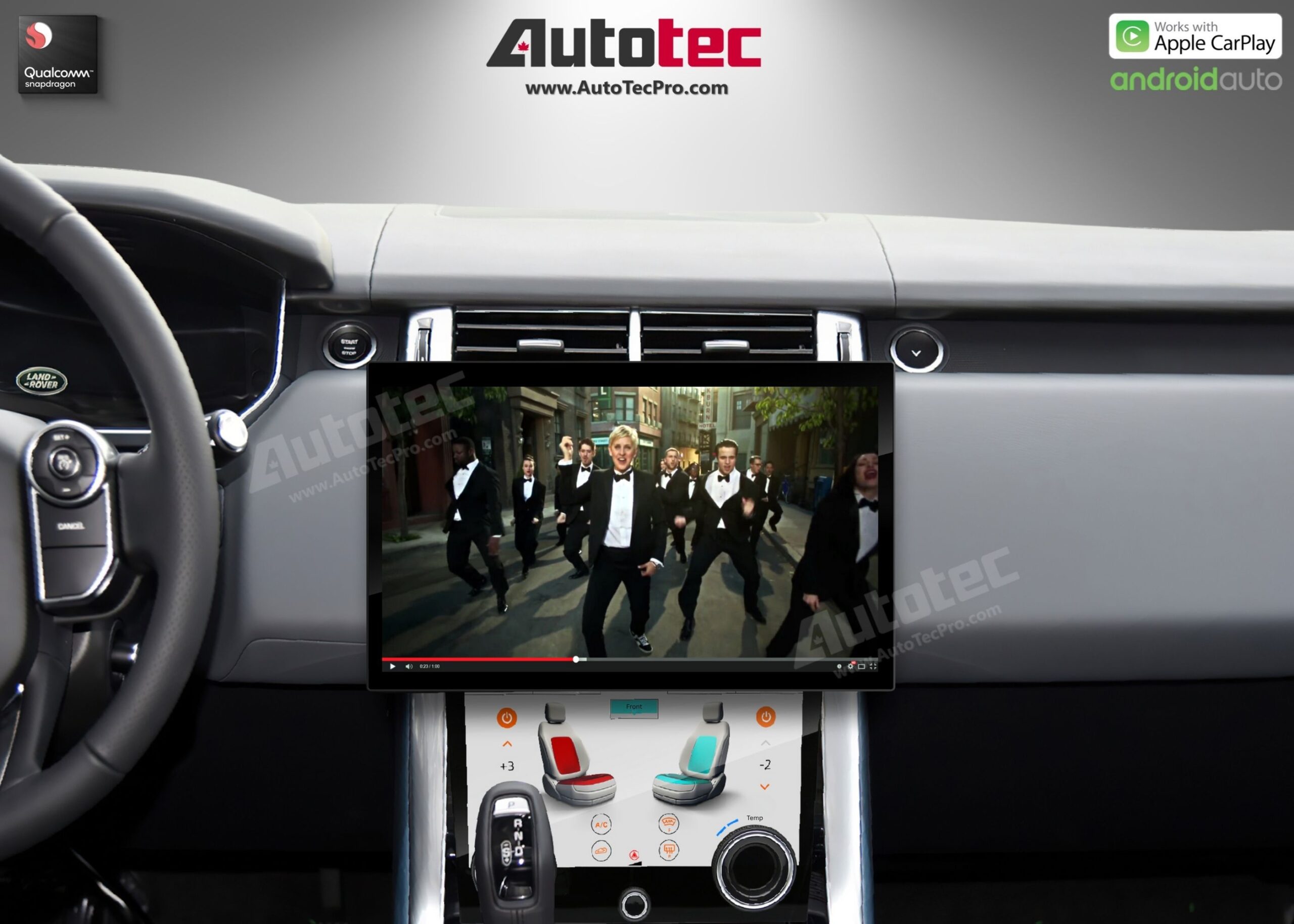 Land Rover Range Rover Vogue | Sport | Evoque (2013 – 2018) 13.3″ HD IPS Touch-Screen Navigation & Infotainment System | Android 13 | GPS | BT | Wifi | CarPlay | Bosch | Harman | 4G LTE