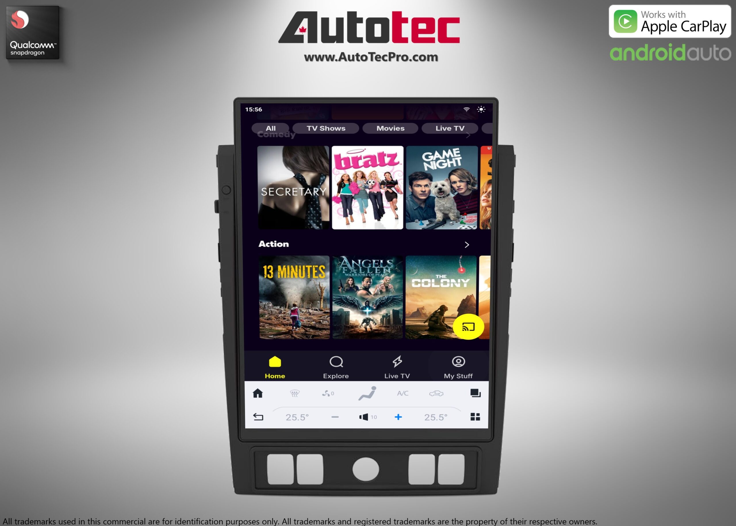 Nissan Titan (2020 – 2025) 15.6″ HD IPS Touch-Screen Navigation & Infotainment System | Android 13 | GPS | BT | Wifi | CarPlay | DSP | 4G LTE