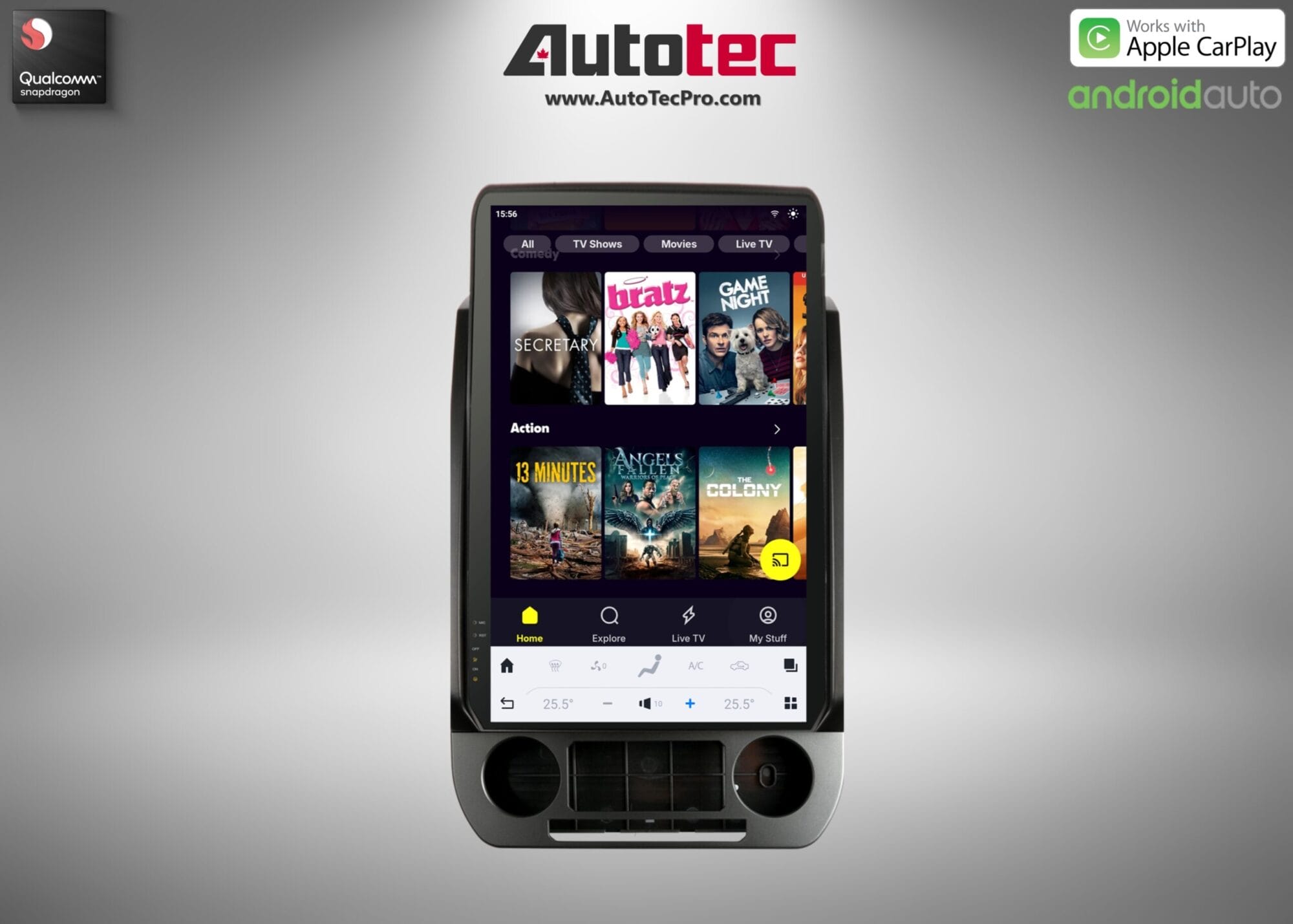 Ford F150 F250 F350 F450 (2015 – 2021) 17″ IPS HD Touch-Screen Navigation & Infotainment System | Android 13 | GPS | BT | Wifi | CarPlay | SYNC | 4G LTE