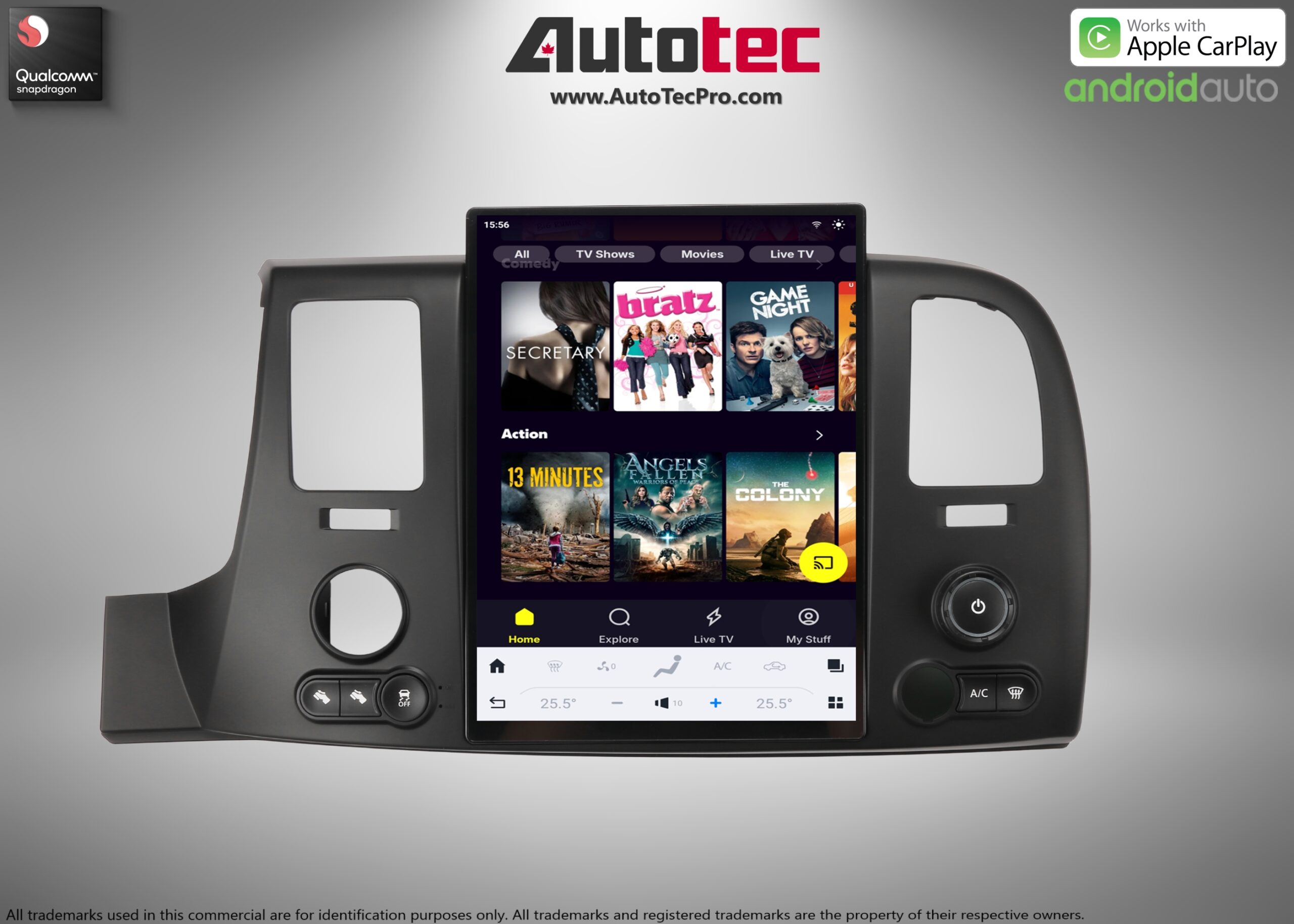 Chevrolet Silverado / GMC Sierra (2007 – 2013) 13.8″ HD Touch-Screen Navigation & Infotainment System | Android 13 | GPS | BT | Wifi | CarPlay | 4G LTE