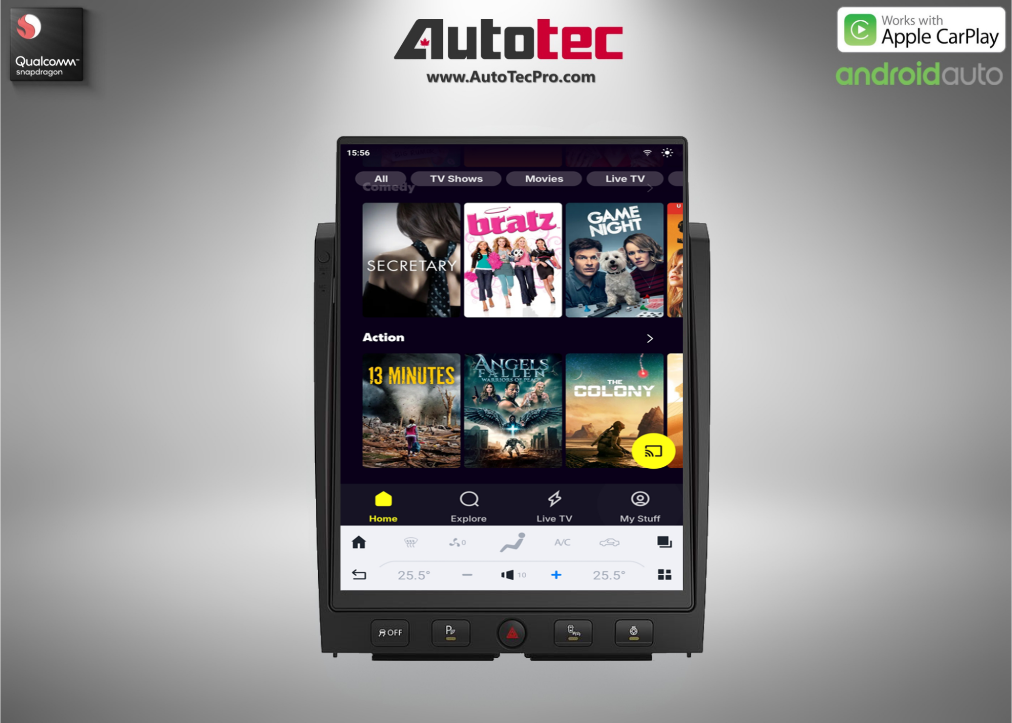 Nissan Titan (2016 – 2019) 15.6″ HD IPS Touch-Screen Navigation & Infotainment System | Android 13 | GPS | BT | Wifi | CarPlay | DSP | 4G LTE