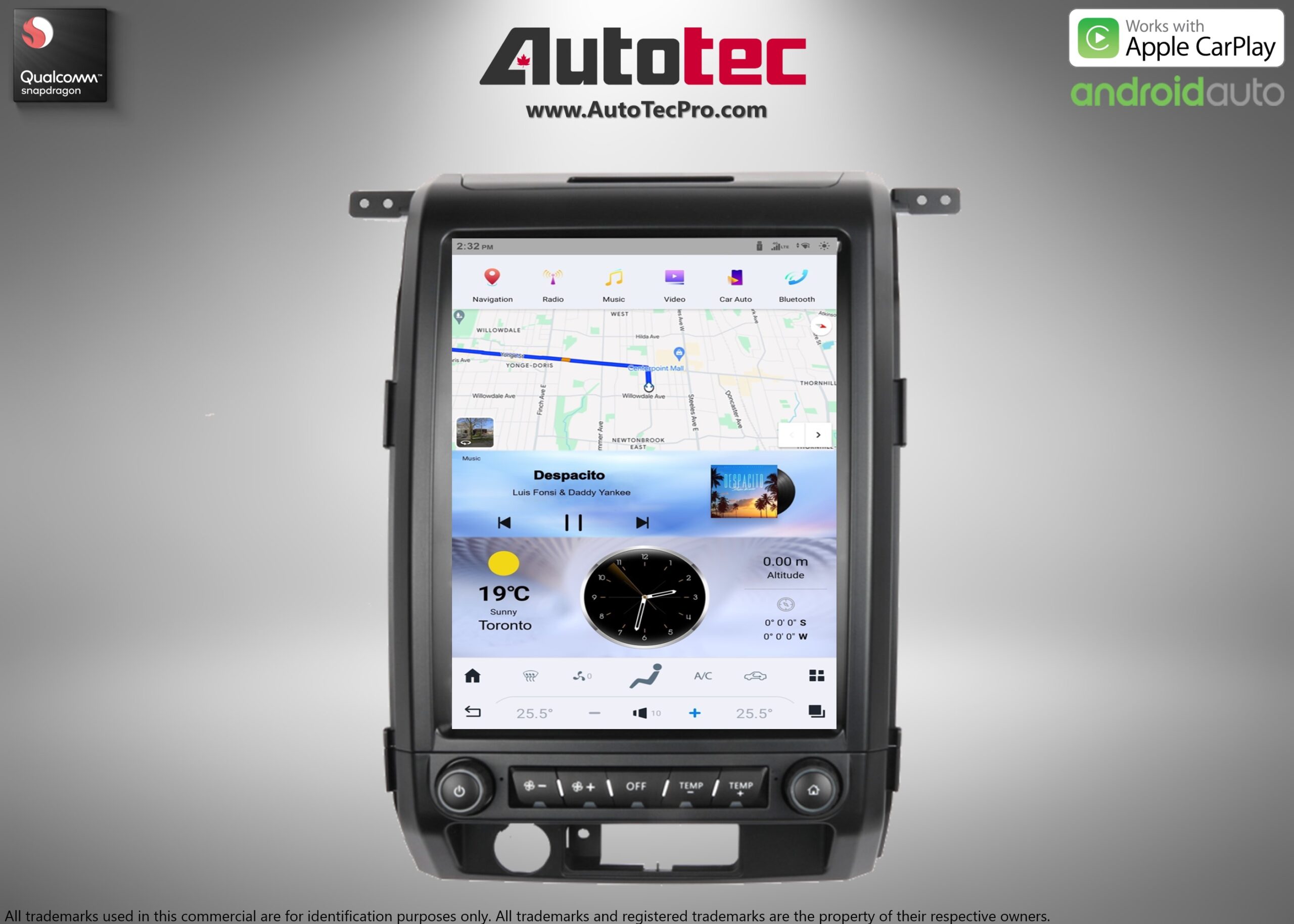 Ford F150 (2009 – 2014)  12.1″ IPS HD Touch-Screen Android Navigation System | Android 13 | GPS | BT | Wifi | CarPlay | Android Auto | 4G LTE