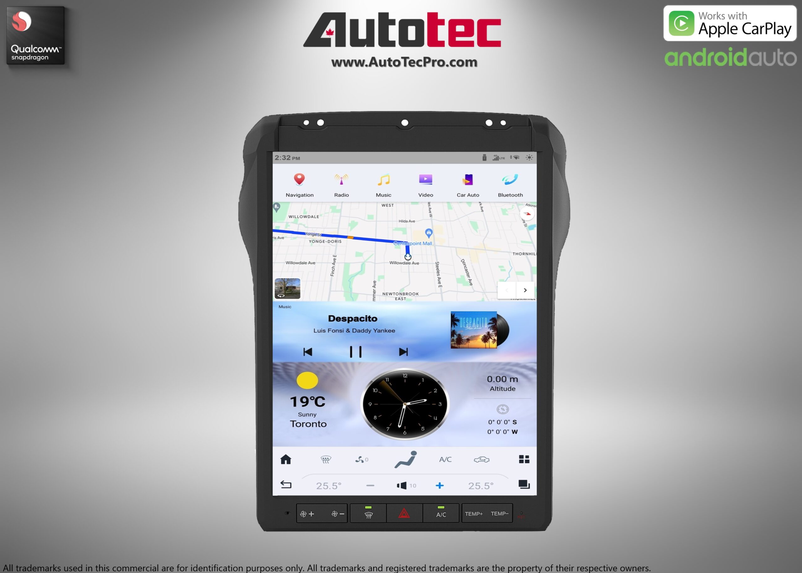 Ford F250 F350 F450 (2013 – 2016) 12.1″ IPS HD Touch-Screen Navigation & Infotainment System | Android 13 | GPS | BT | Wifi | 4G LTE | CarPlay | SYNC 2