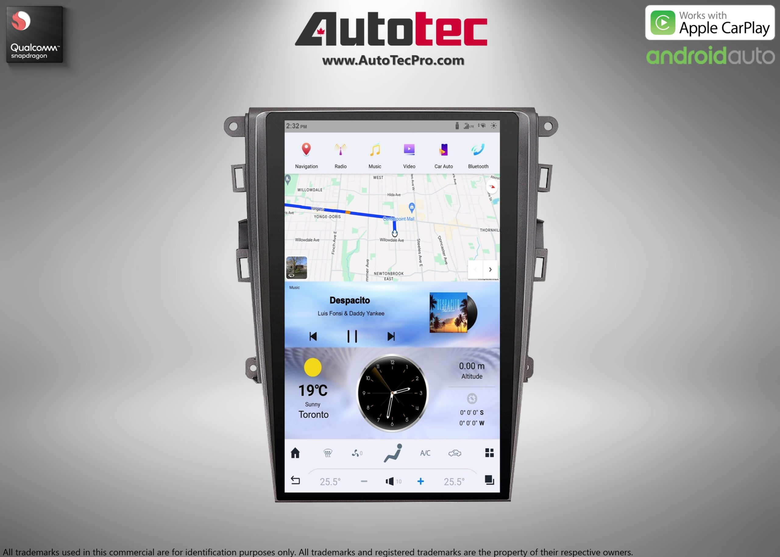 Ford Fusion (2013 – 2020) 13.6″ IPS HD Touch-Screen Android Navigation System | Android 13 | GPS | BT | Wifi | CarPlay | SYNC | 4G LTE