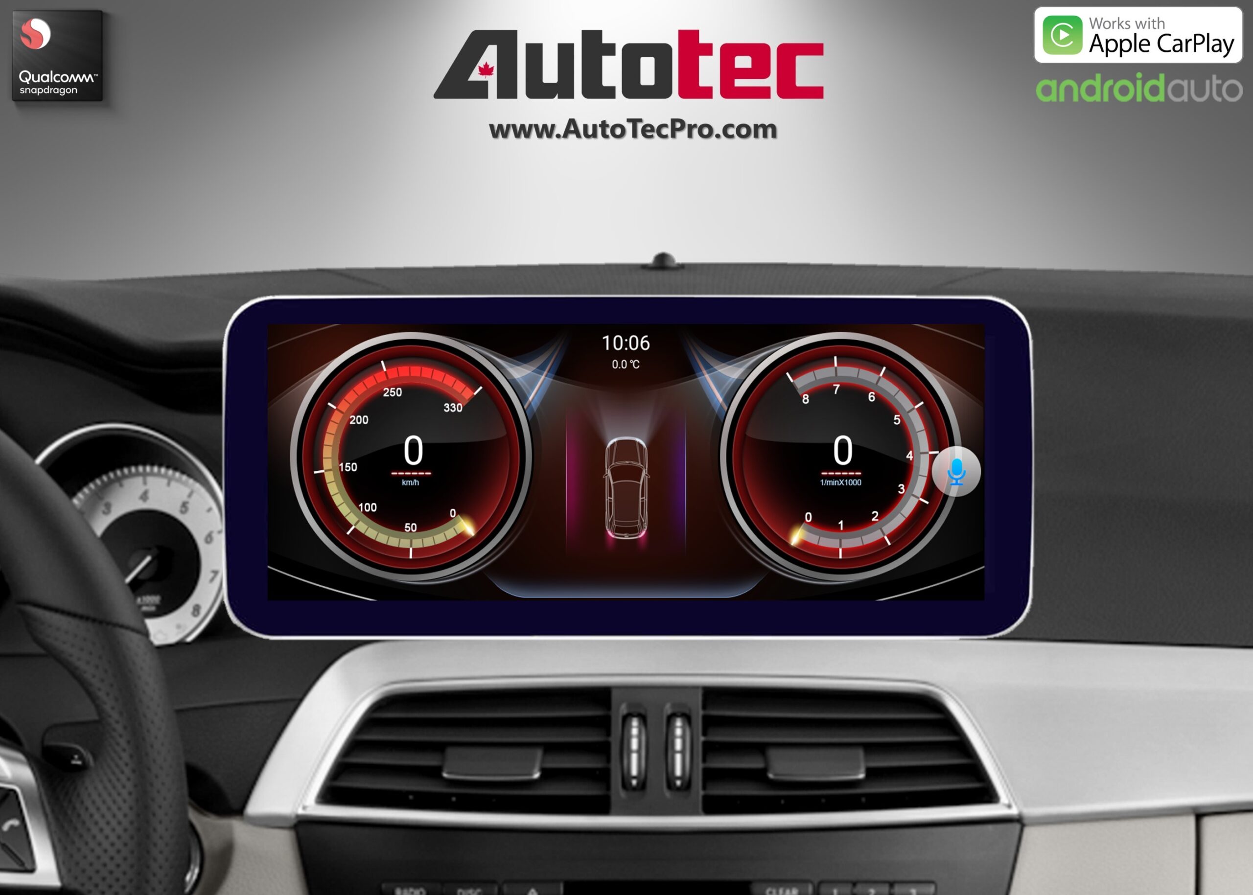 Mercedes-Benz C-Class (2012-2014 | W204 | NTG 4.5) Direct-Fit 10.25″ / 12.3″ HD IPS Touch-Screen Android Navigation System | Android 14 | GPS | BT | Wifi | 4G LTE | CarPlay